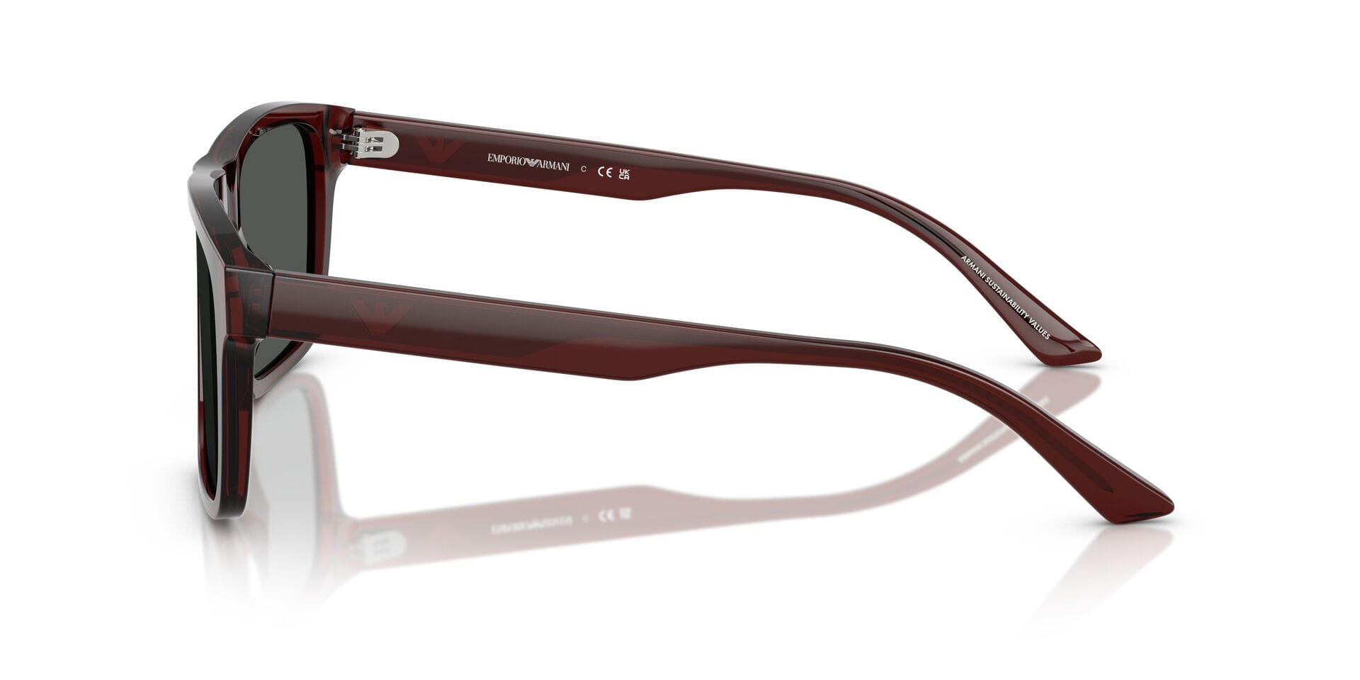 Emporio Armani 0EA4232 Sunglass Transparent Brown Male Full Sunglass — Transparent Brown frame — view 6