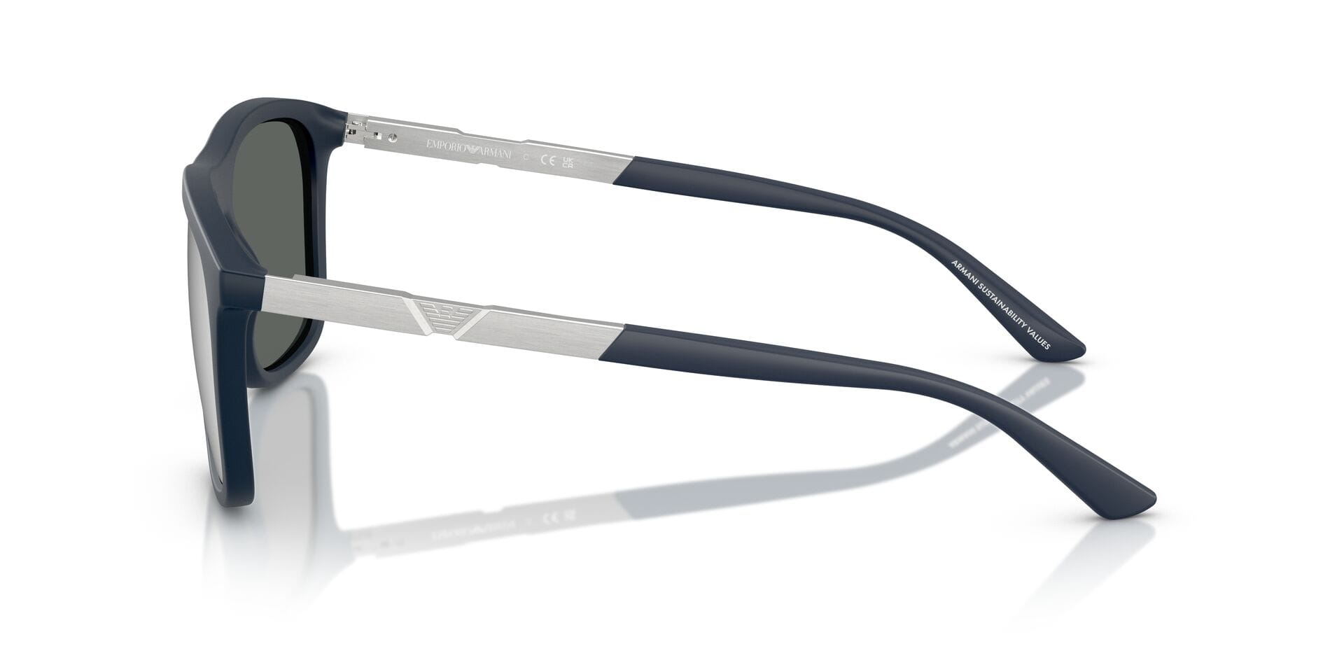 Emporio Armani 0EA4237 Sunglass Blue Male Full Shell Sunglass — Blue frame — view 6