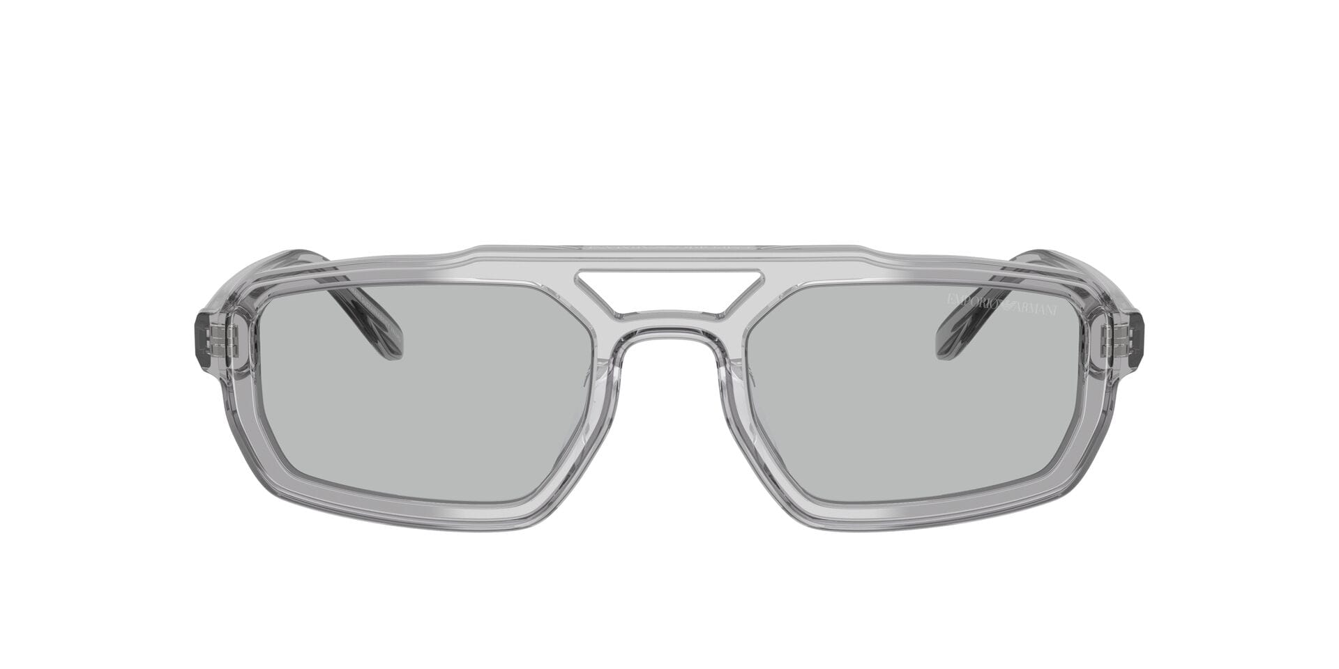 Emporio Armani 0EA4240U Sunglass Transparent Grey Male Full Sunglass — Transparent Grey frame — view 3