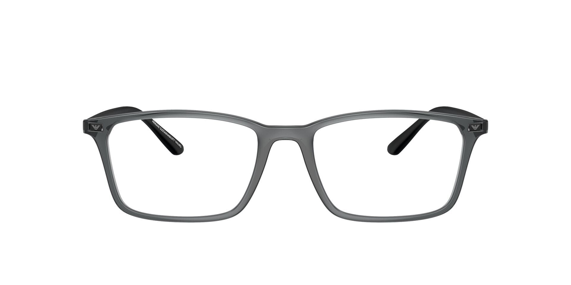 Emporio Armani 0EA3237 Frame Transparent Black Male Full She Frame — Transparent Black frame — view 4