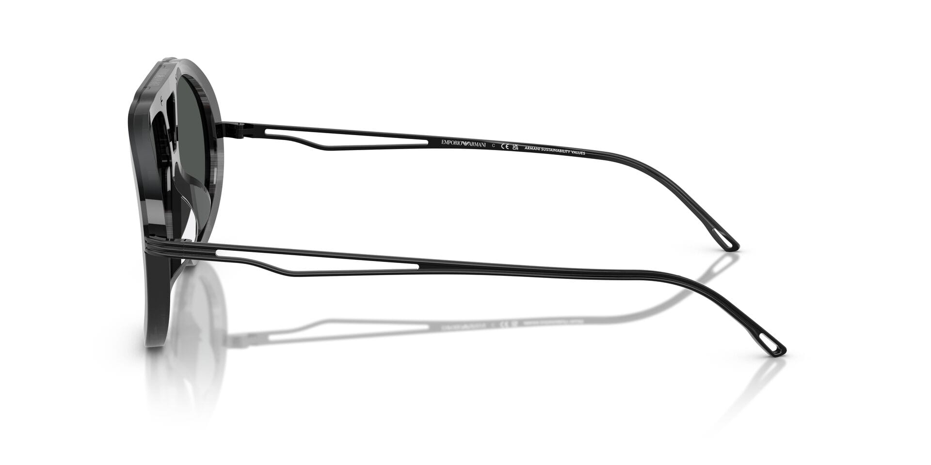 Emporio Armani 0EA4242U Sunglass Grey Male Full Metal Sunglass — Grey frame — view 6