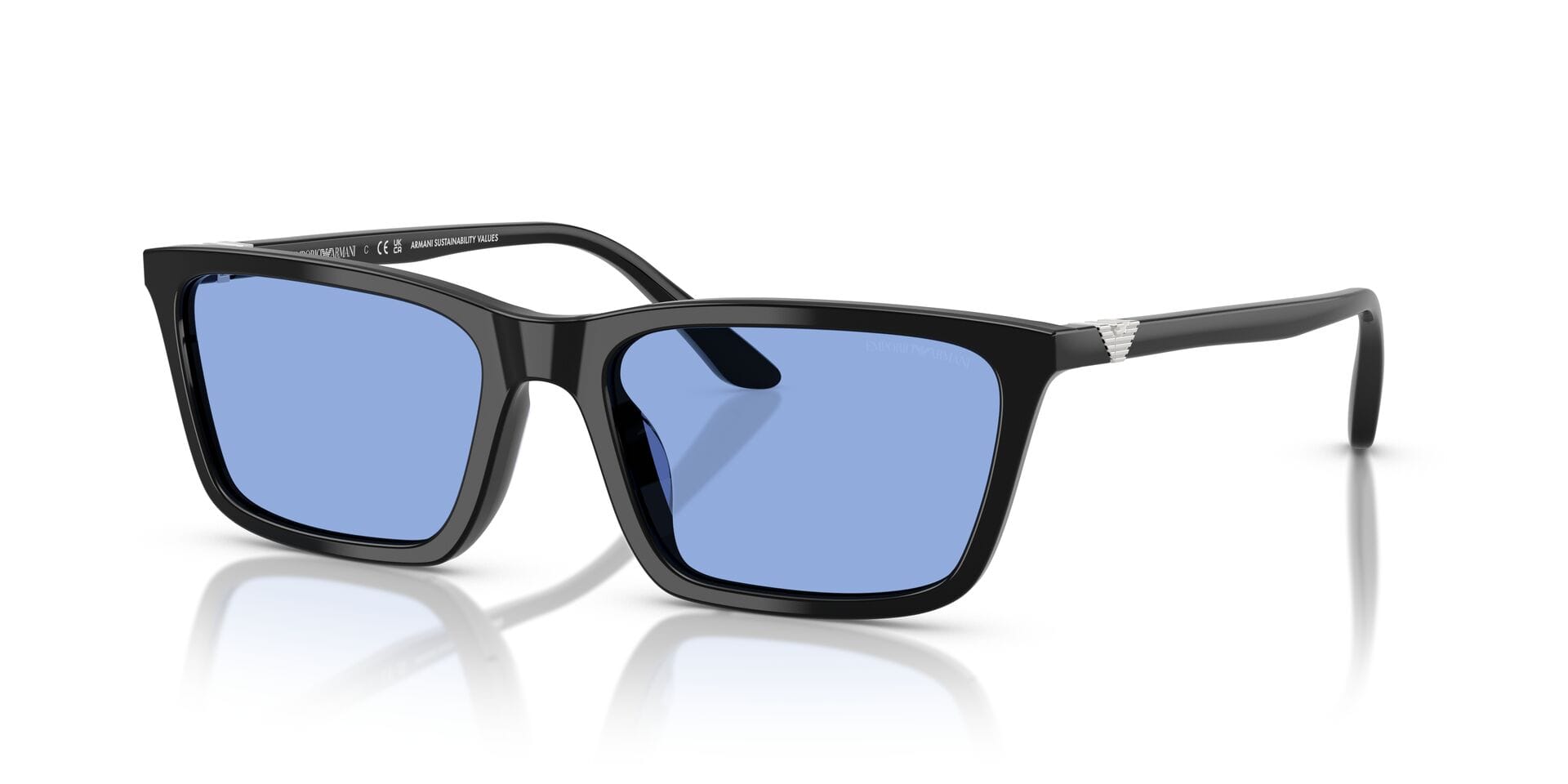 Emporio Armani 0EA4239U Sunglass Black Male Full Shell Sunglass — Black frame — view 3