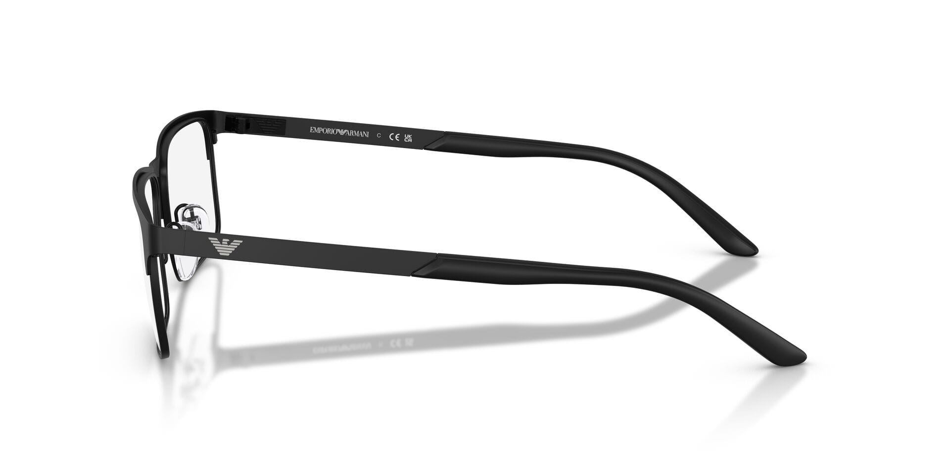 Emporio Armani 0EA1170 Frame Matt Black Male Full Metal Frame — Matt Black frame — view 8