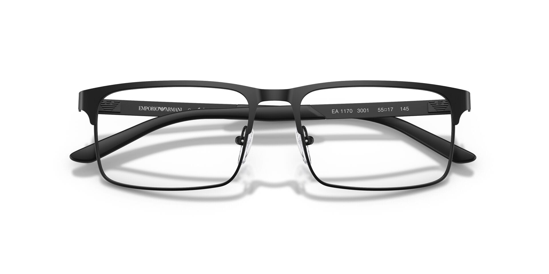 Emporio Armani 0EA1170 Frame Matt Black Male Full Metal Frame — Matt Black frame — view 9