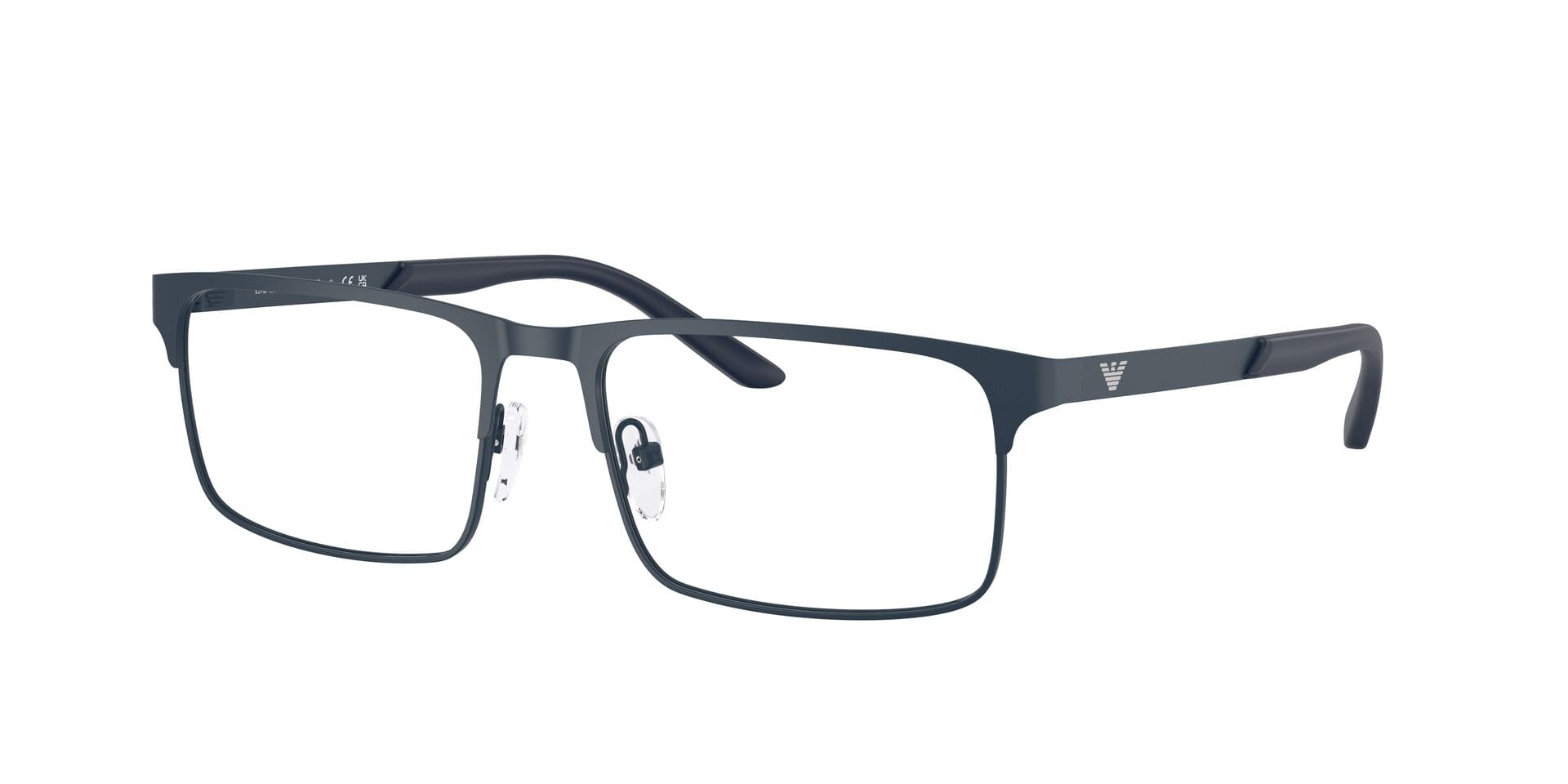 Emporio Armani 0EA1170 Frame Matt Blue Male Full Metal Frame — Matt Blue frame — view 3