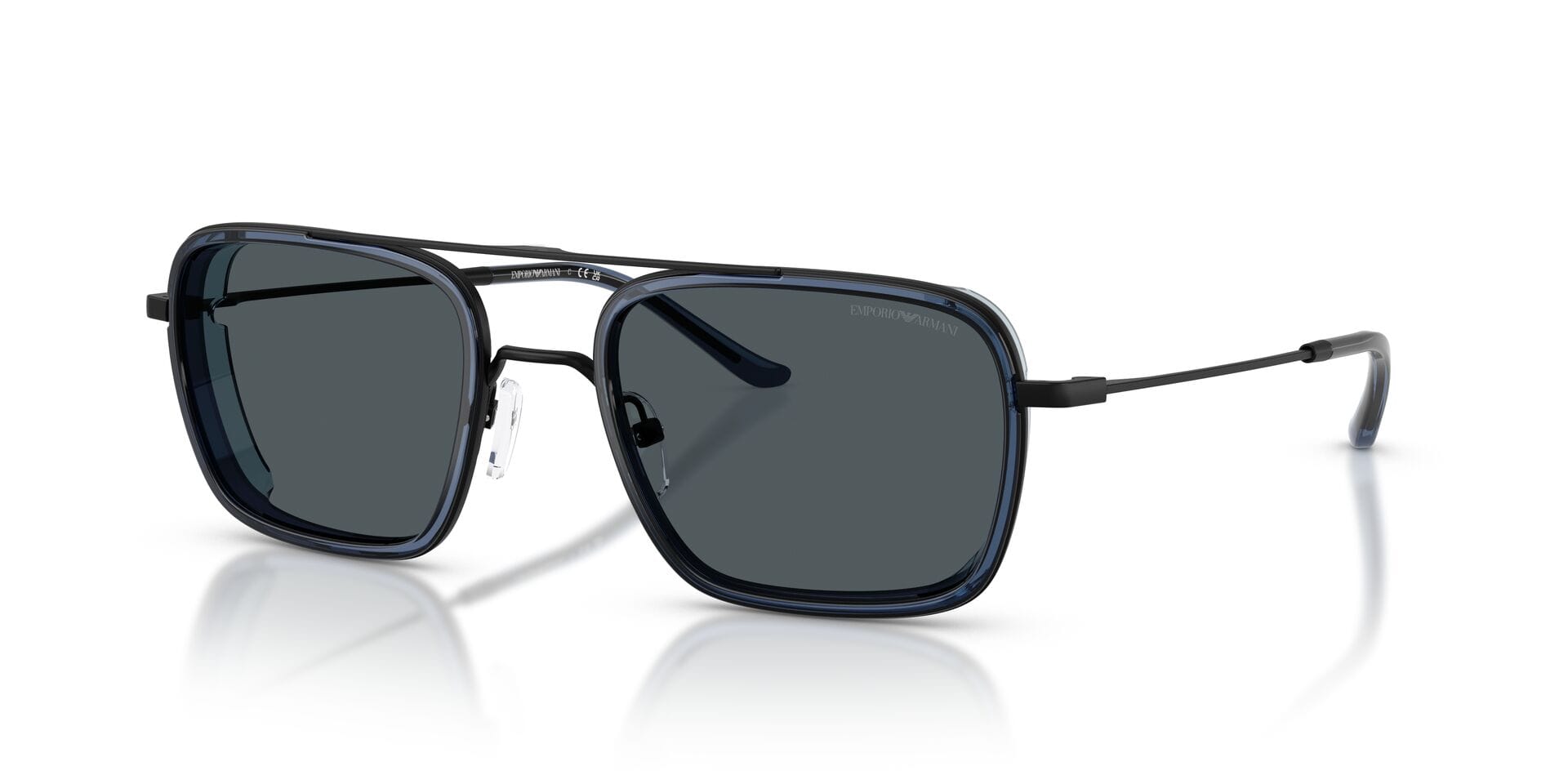 Emporio Armani 0EA2162 Sunglass Matt Black Male Full Metal Sunglass — Matt Black frame — view 3