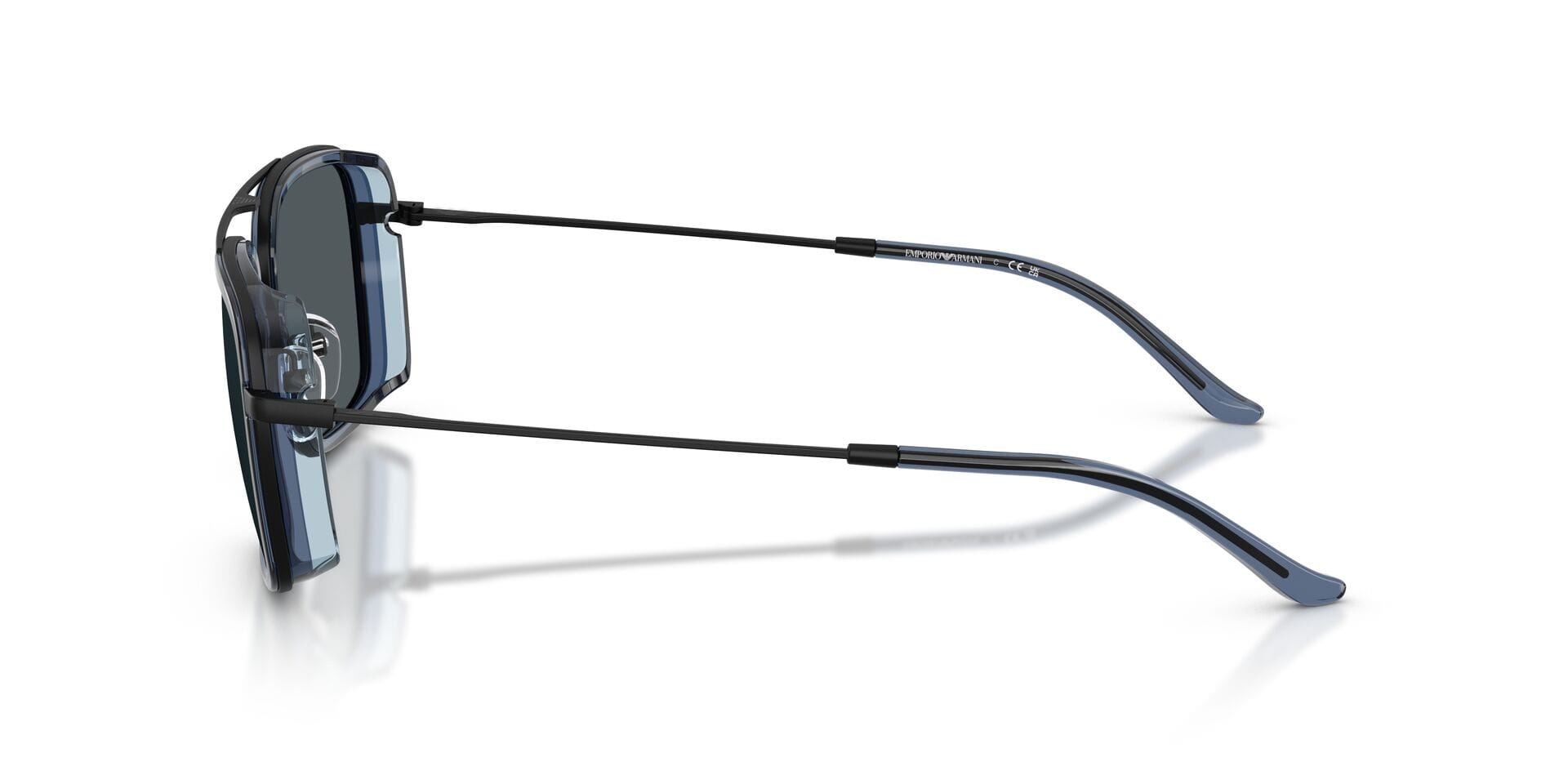 Emporio Armani 0EA2162 Sunglass Matt Black Male Full Metal Sunglass — Matt Black frame — view 9