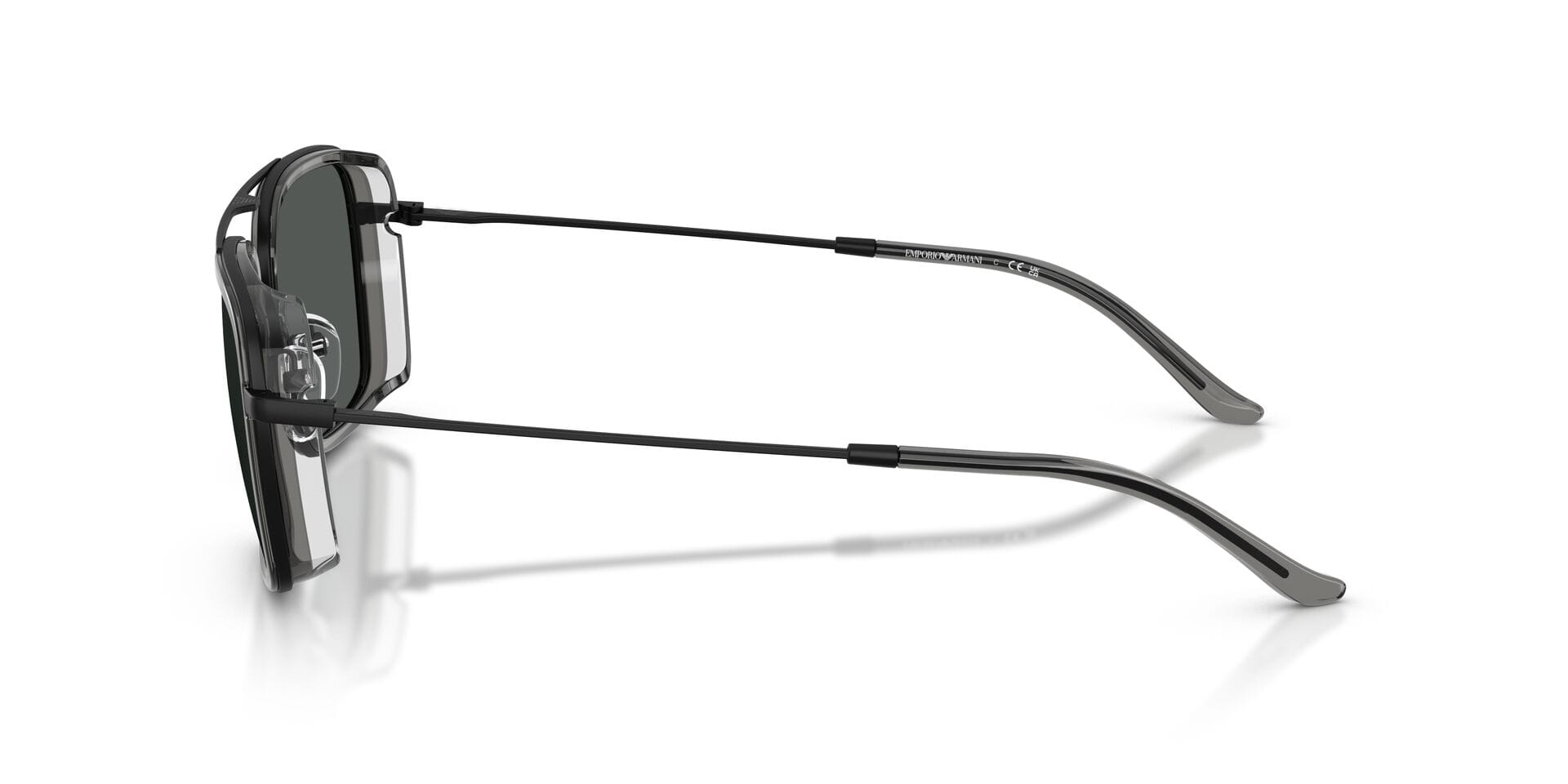 Emporio Armani 0EA2162 Sunglass Matt Black Male Full Metal Sunglass — Matt Black frame — view 8