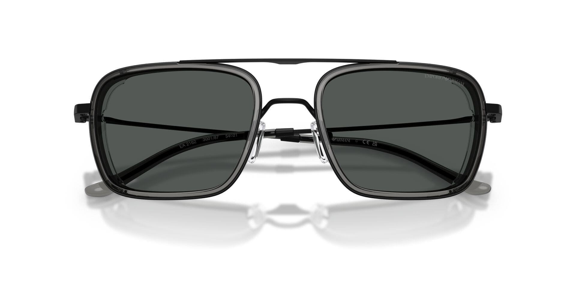 Emporio Armani 0EA2162 Sunglass Matt Black Male Full Metal Sunglass — Matt Black frame — view 10