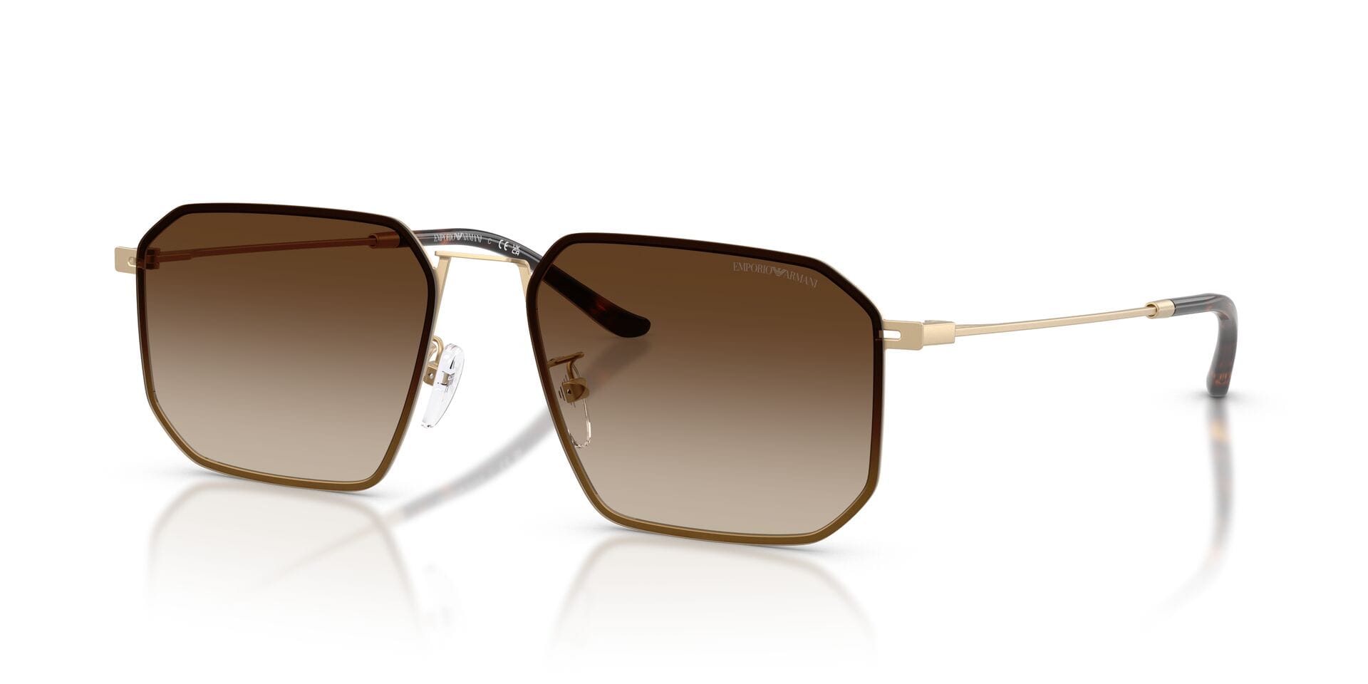 Emporio Armani 0EA2165D Sunglass Gold Male Full Metal Sunglass — Gold frame — view 3