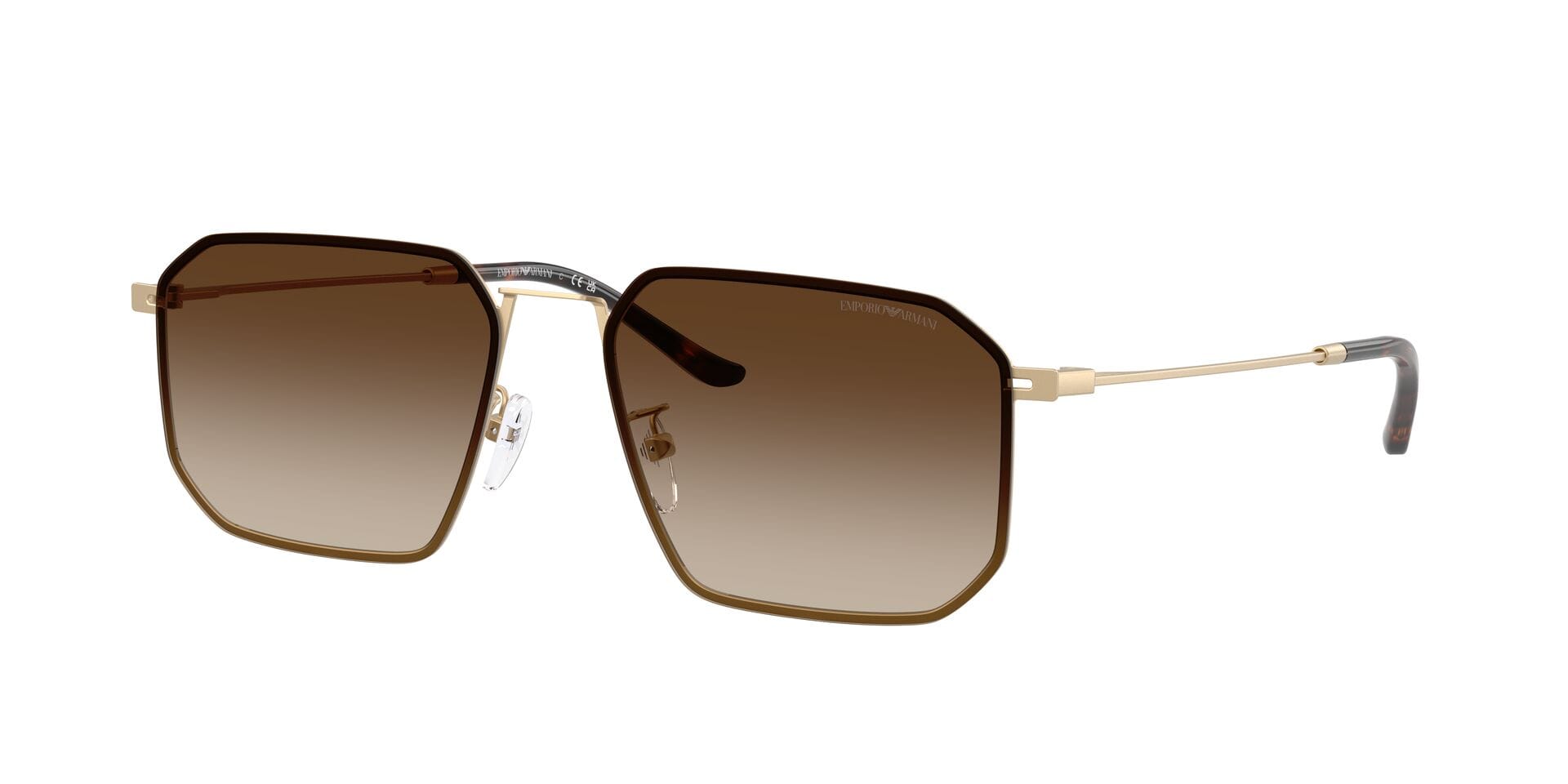 Emporio Armani 0EA2165D Sunglass Gold Male Full Metal Sunglass — Gold frame — view 6