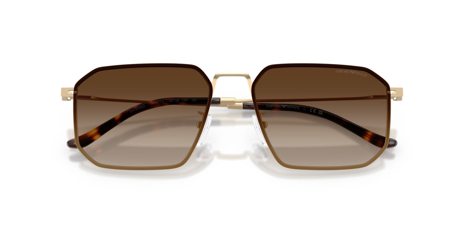 Emporio Armani 0EA2165D Sunglass Gold Male Full Metal Sunglass — Gold frame — view 13