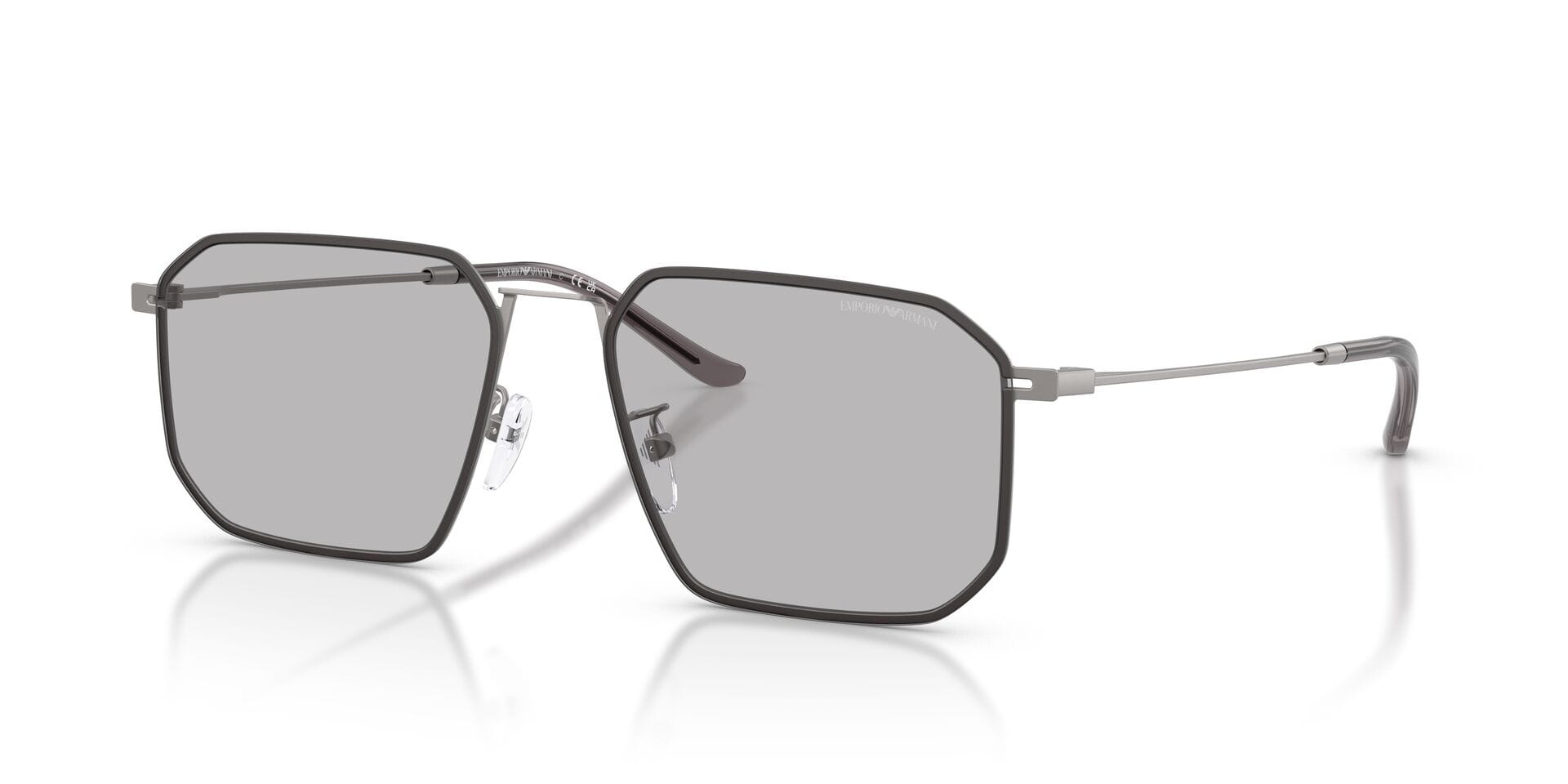 Emporio Armani 0EA2165D Sunglass Gun Metal Male Full Metal Sunglass — Gun Metal frame — view 4