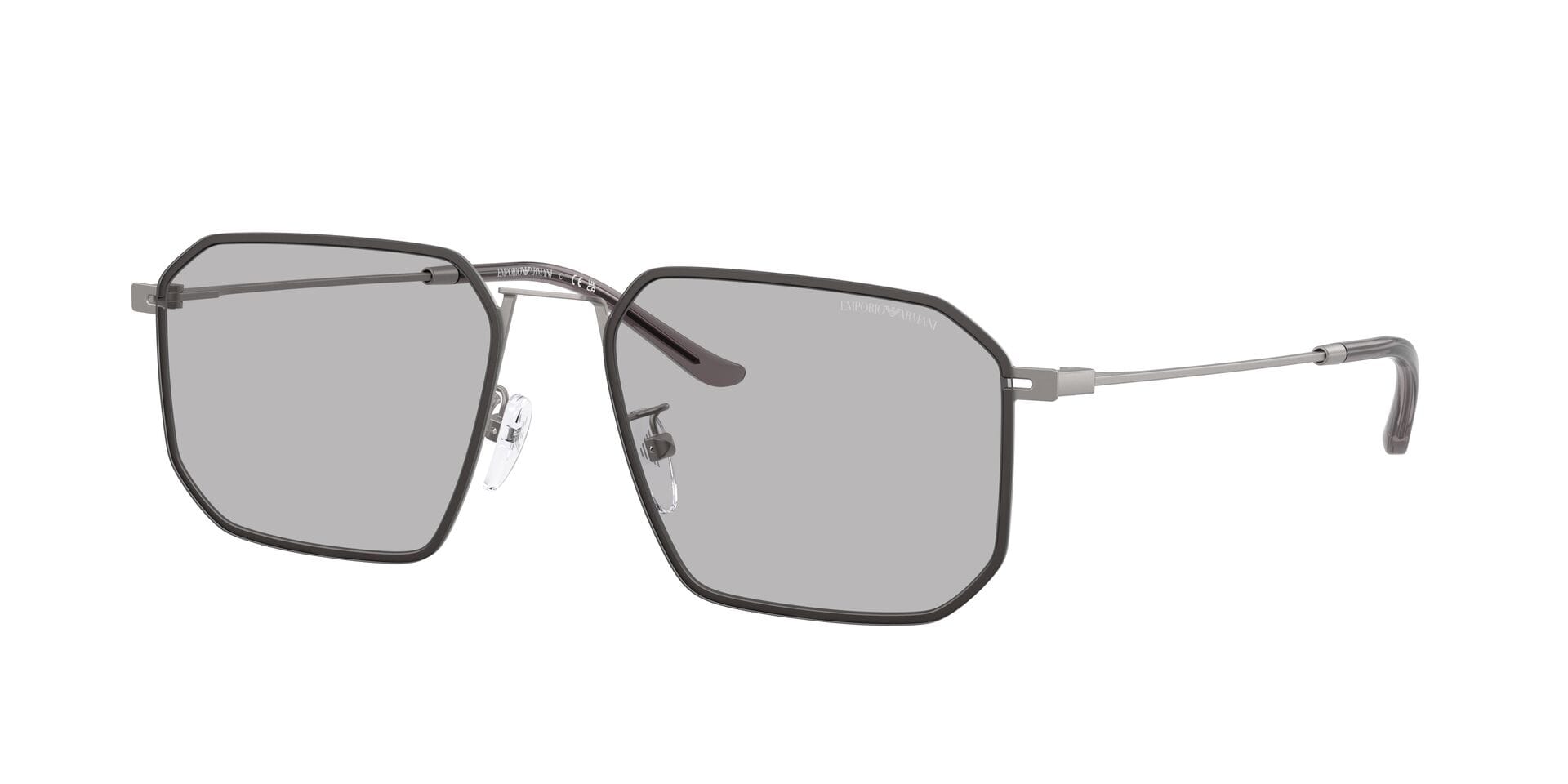 Emporio Armani 0EA2165D Sunglass Gun Metal Male Full Metal Sunglass — Gun Metal frame — view 6