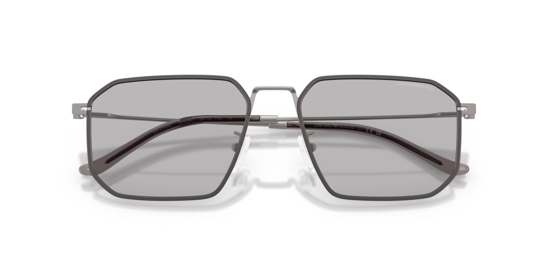 Emporio Armani 0EA2165D Sunglass Gun Metal Male Full Metal Sunglass — Gun Metal frame — view 13