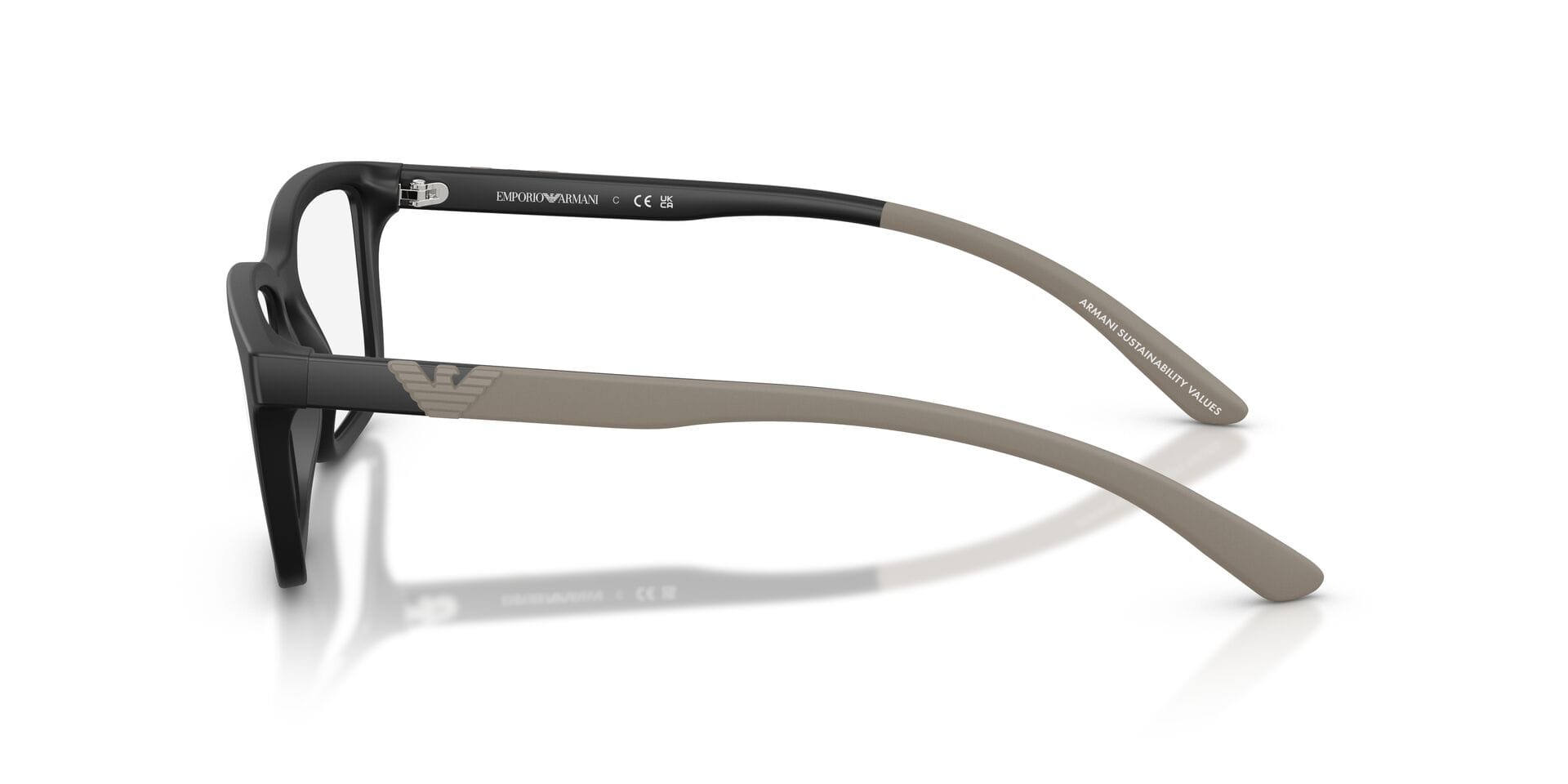 Emporio Armani 0EA3259 Frame Black Male Full Shell Frame — Black frame — view 8
