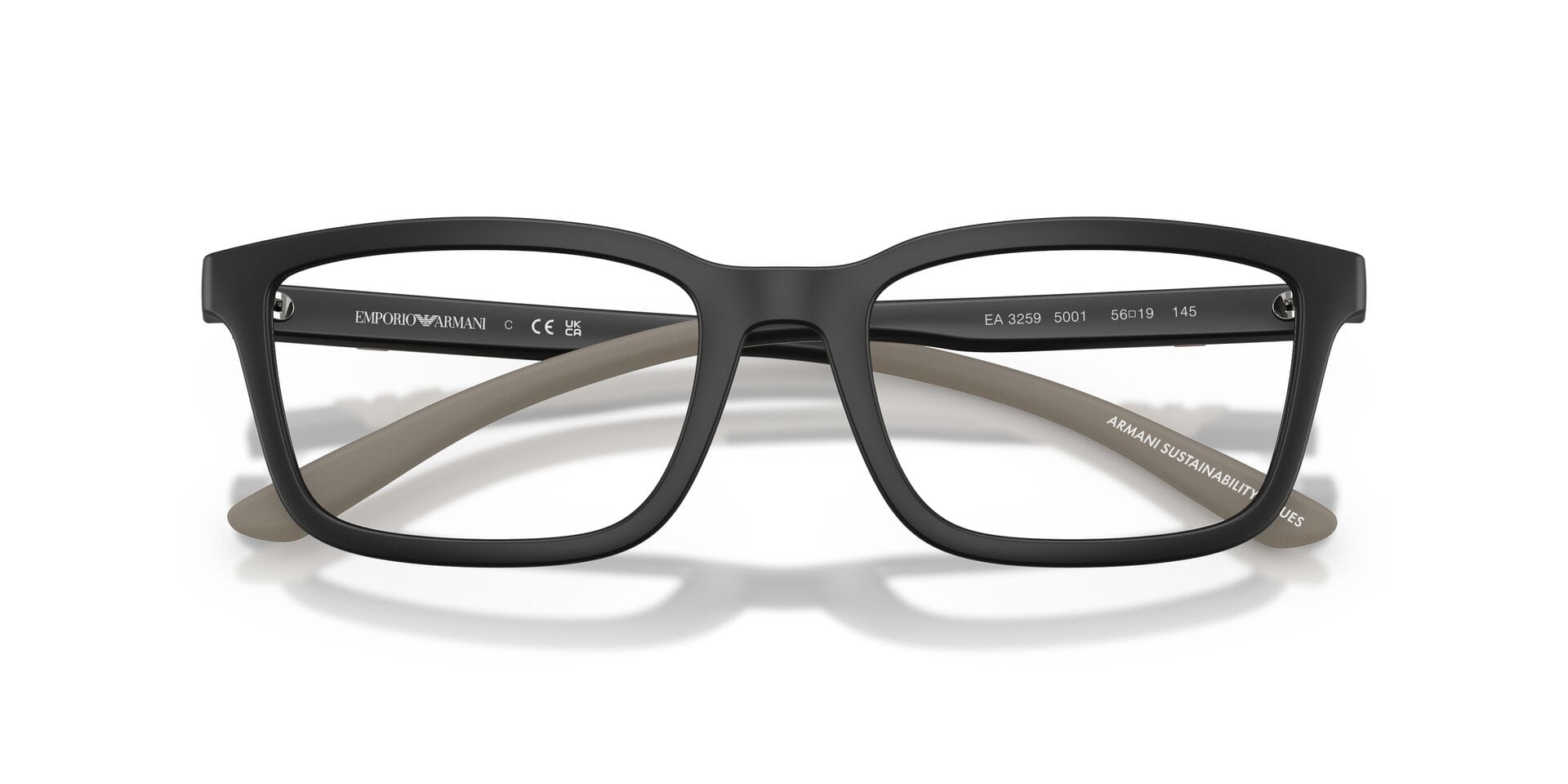 Emporio Armani 0EA3259 Frame Black Male Full Shell Frame — Black frame — view 10