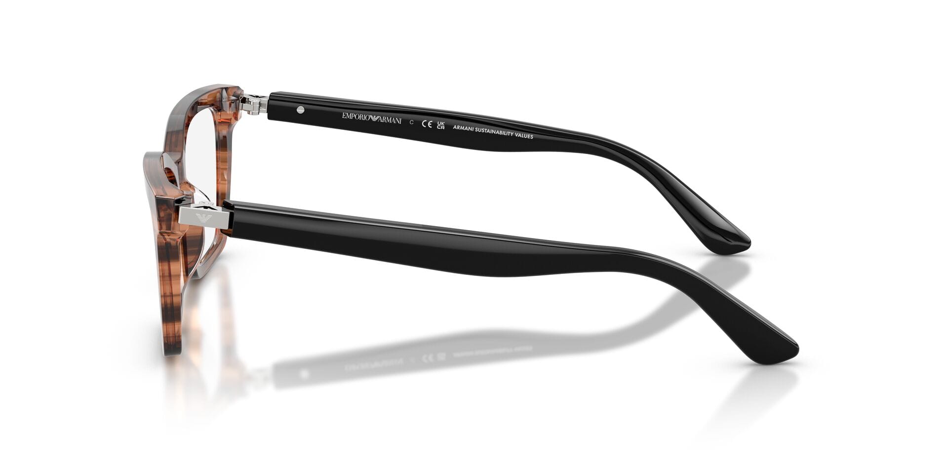 Emporio Armani 0EA3261U Frame Brown Female Full Shell Frame — Brown frame — view 10