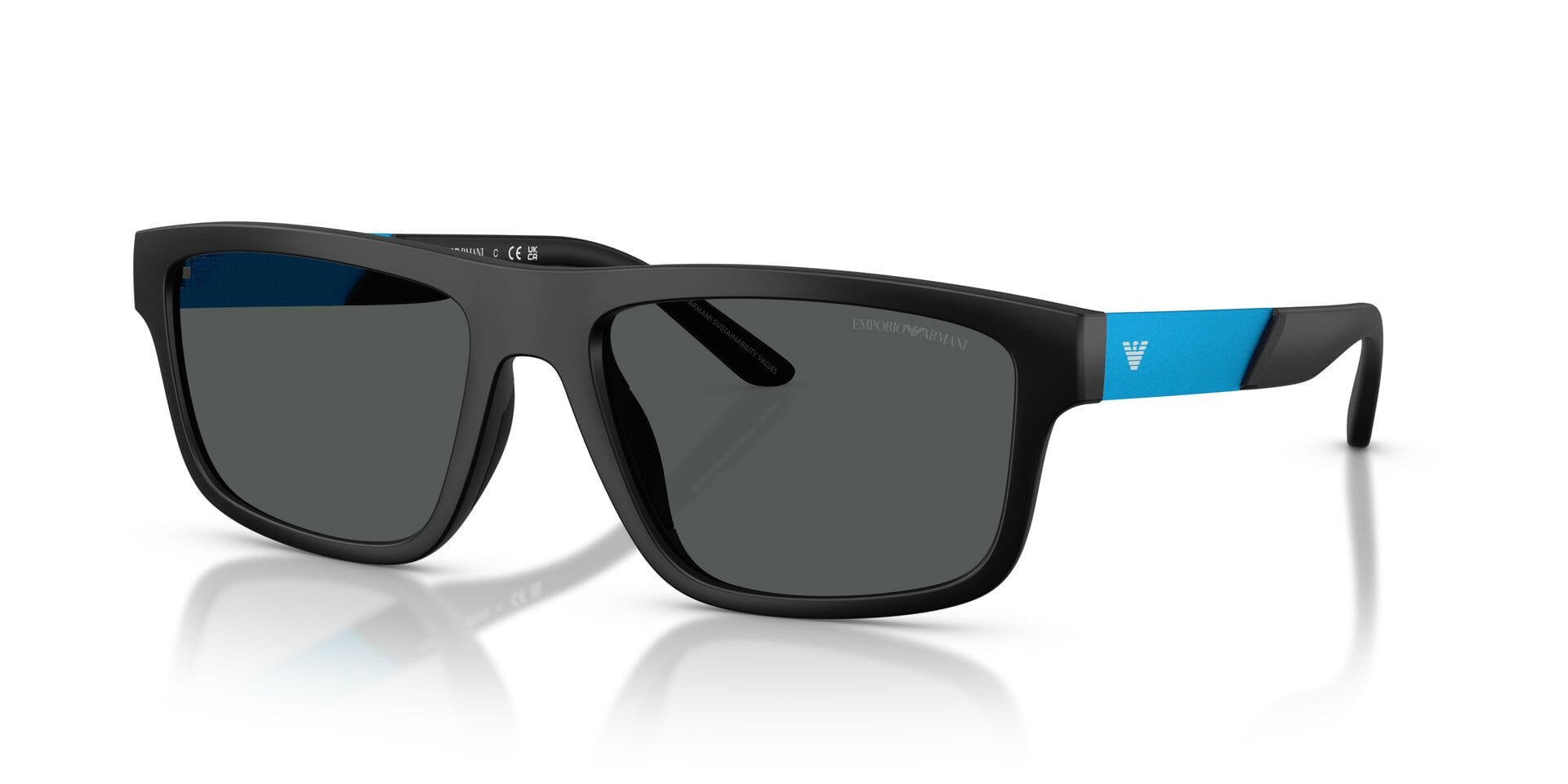 Emporio Armani 0EA4244U Sunglass Black Male Full Shell Sunglass — Black frame — view 1