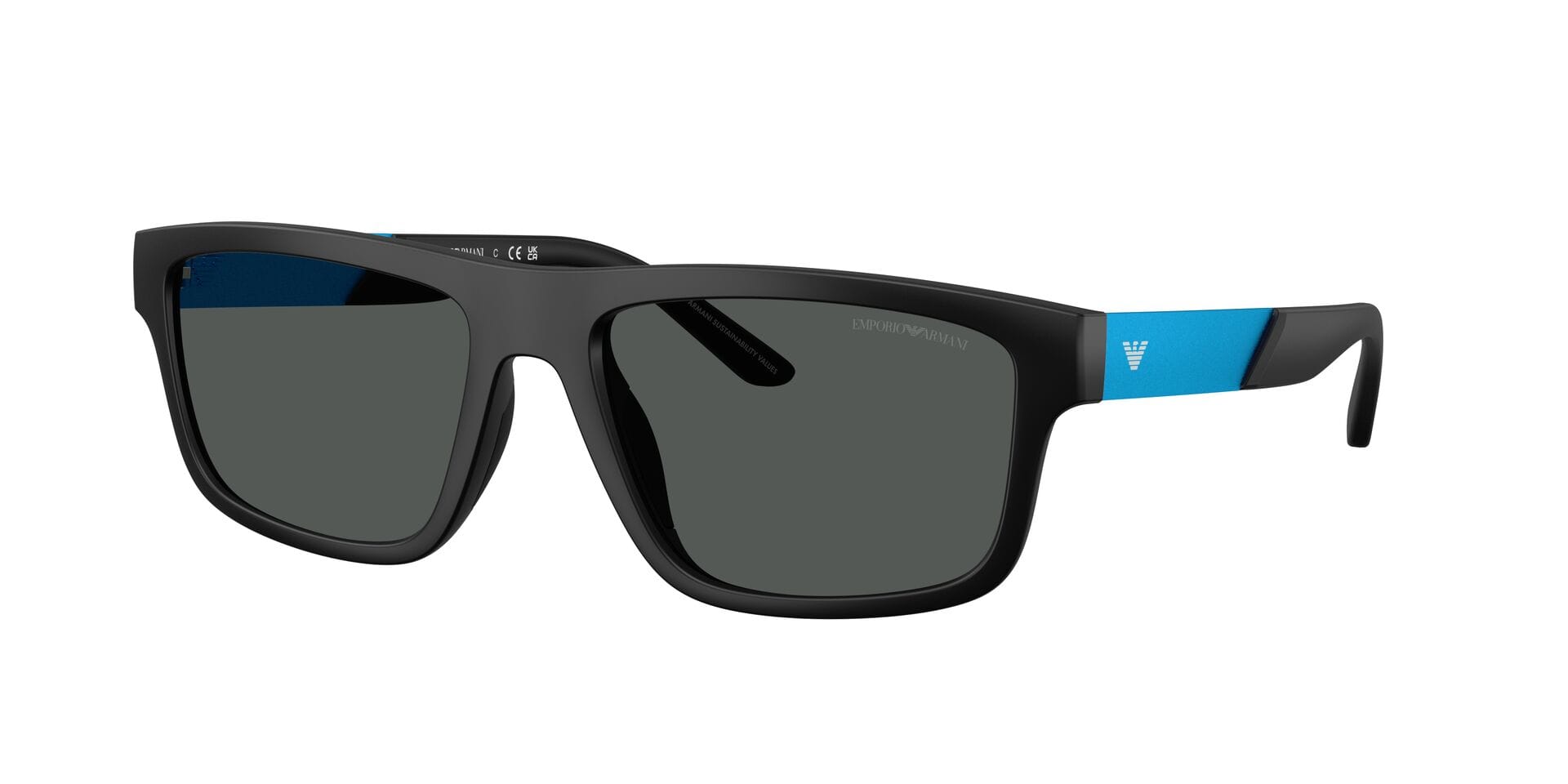 Emporio Armani 0EA4244U Sunglass Black Male Full Shell Sunglass — Black frame — view 3