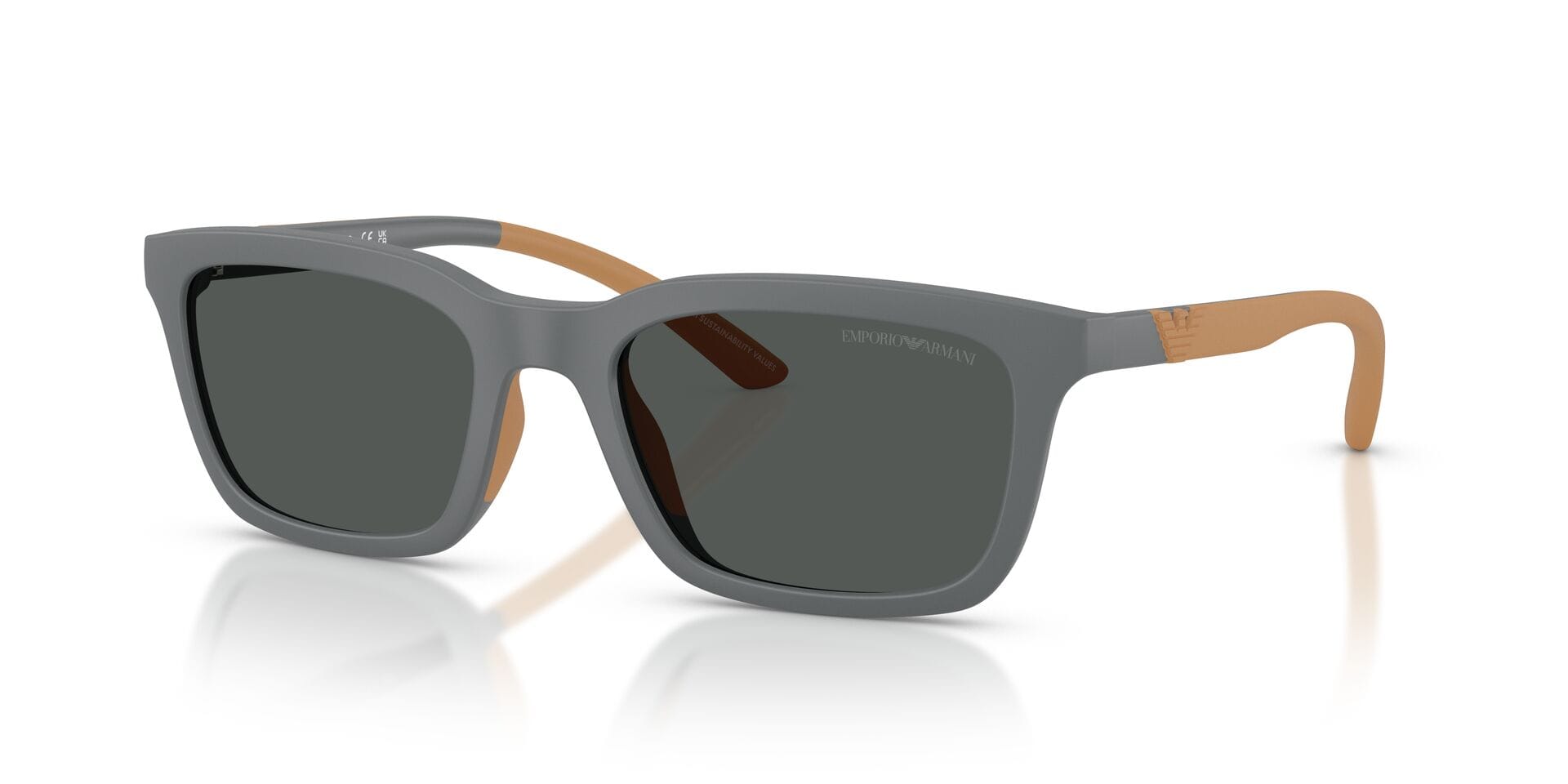 Emporio Armani 0EA4249U Sunglass Grey Male Full Shell Sunglass — Grey frame — view 3