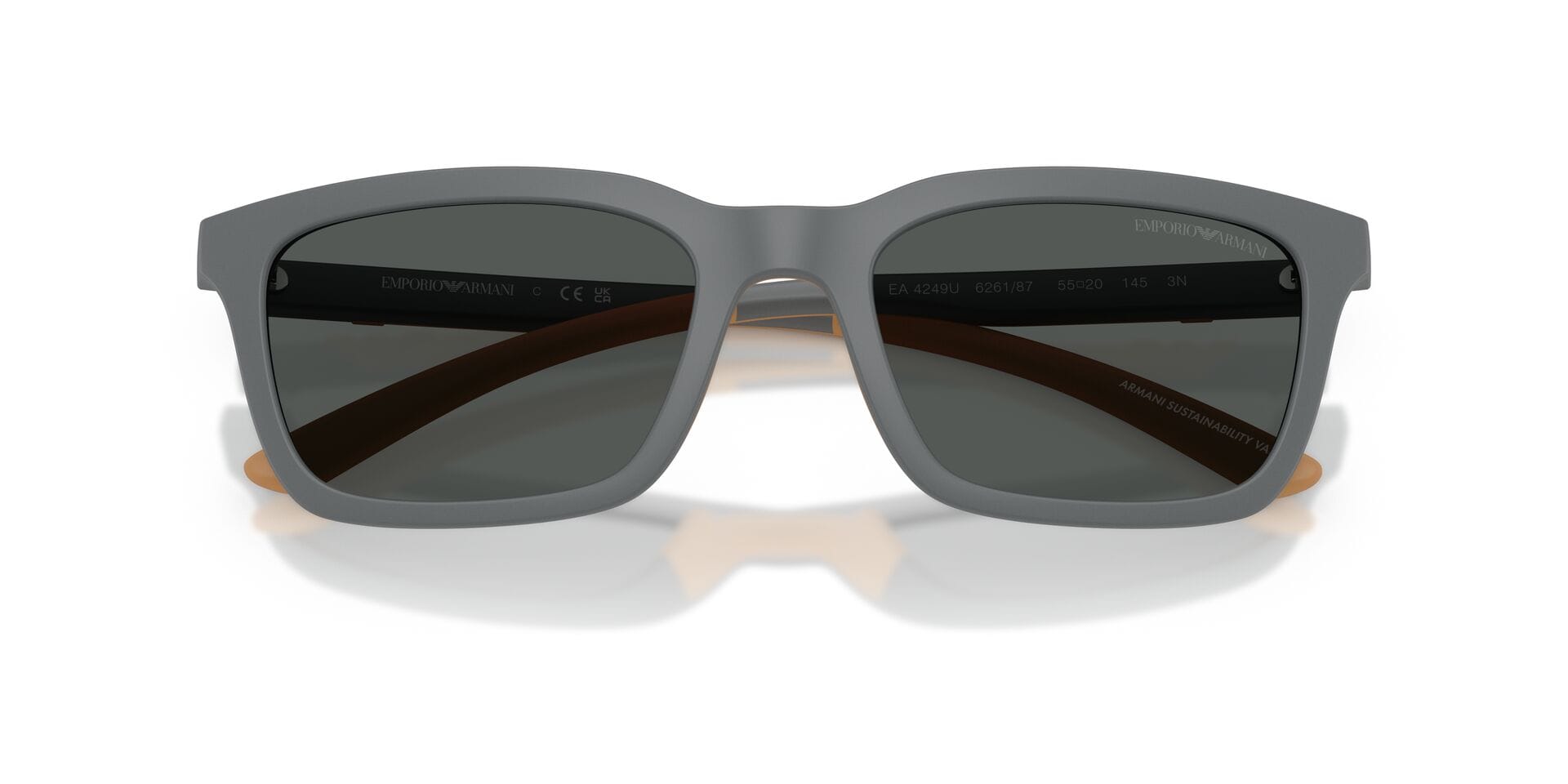 Emporio Armani 0EA4249U Sunglass Grey Male Full Shell Sunglass — Grey frame — view 13
