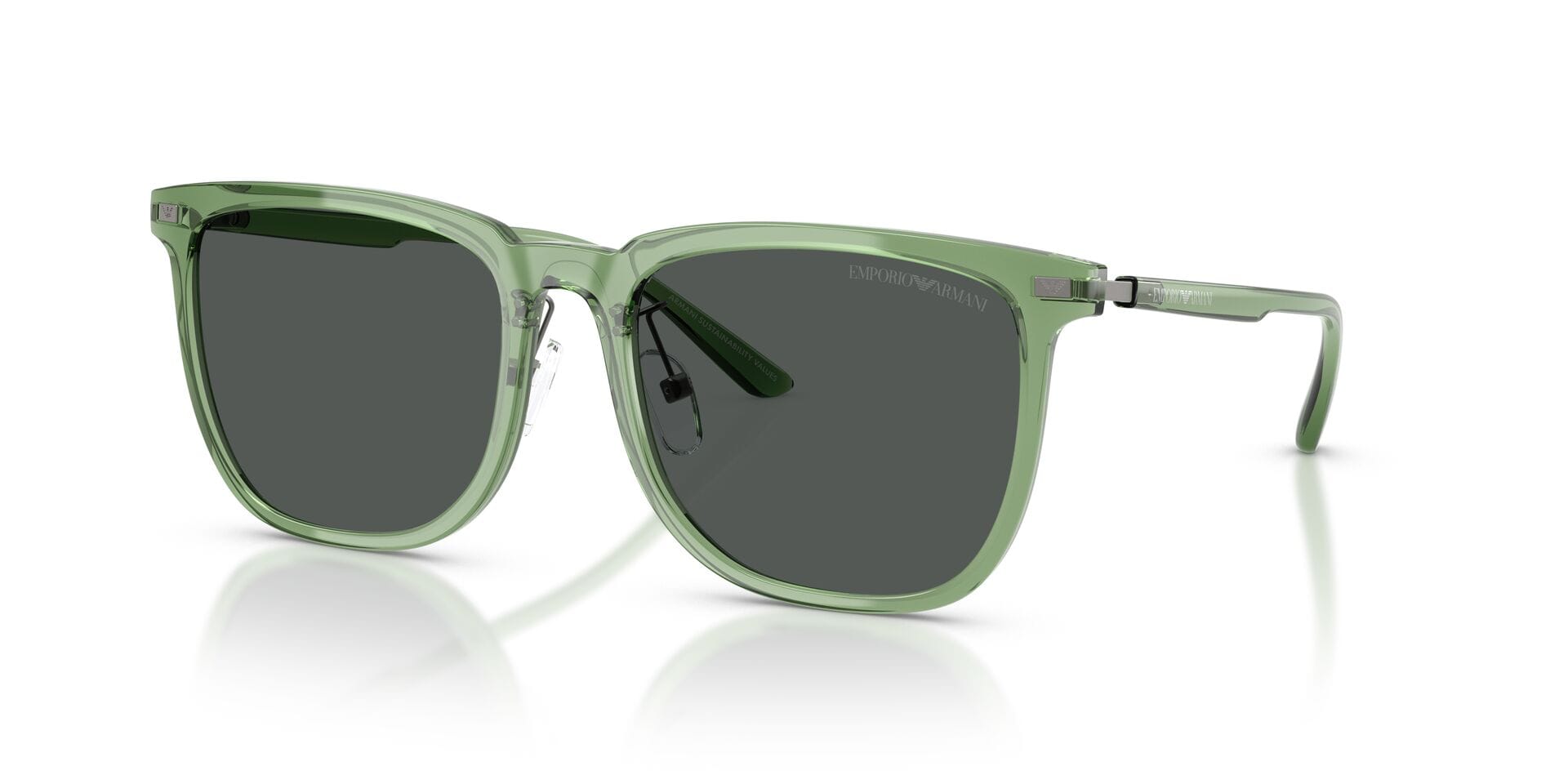 Emporio Armani 0EA4255D Sunglass Green Unisex Full Shell Sunglass — Green frame — view 4