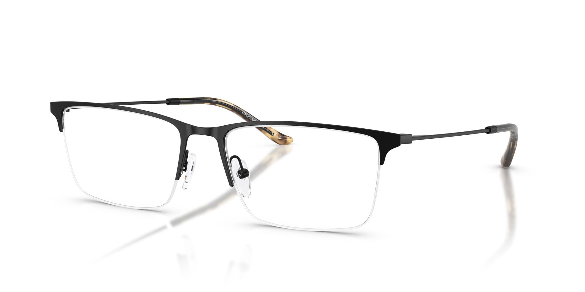 Emporio Armani 0EA1171 Frame Matt Black Male Supra Metal Frame — Matt Black frame — view 3