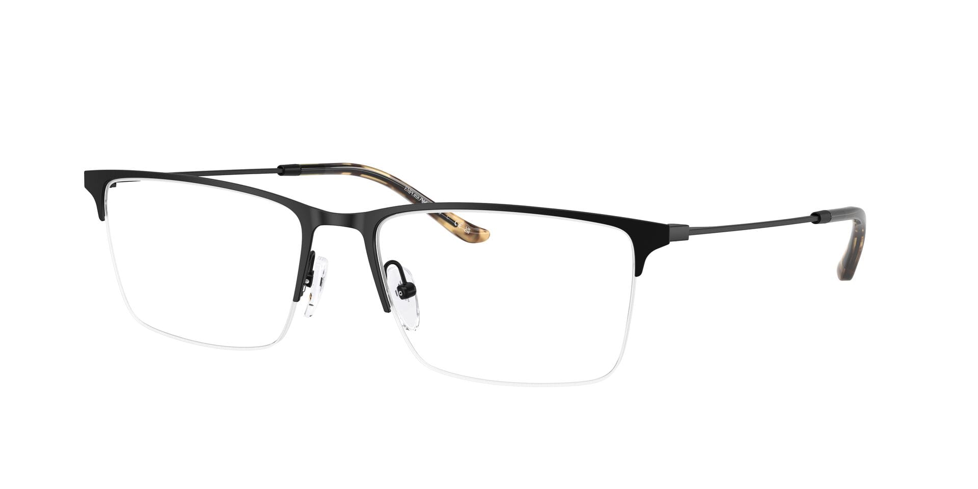 Emporio Armani 0EA1171 Frame Matt Black Male Supra Metal Frame — Matt Black frame — view 6
