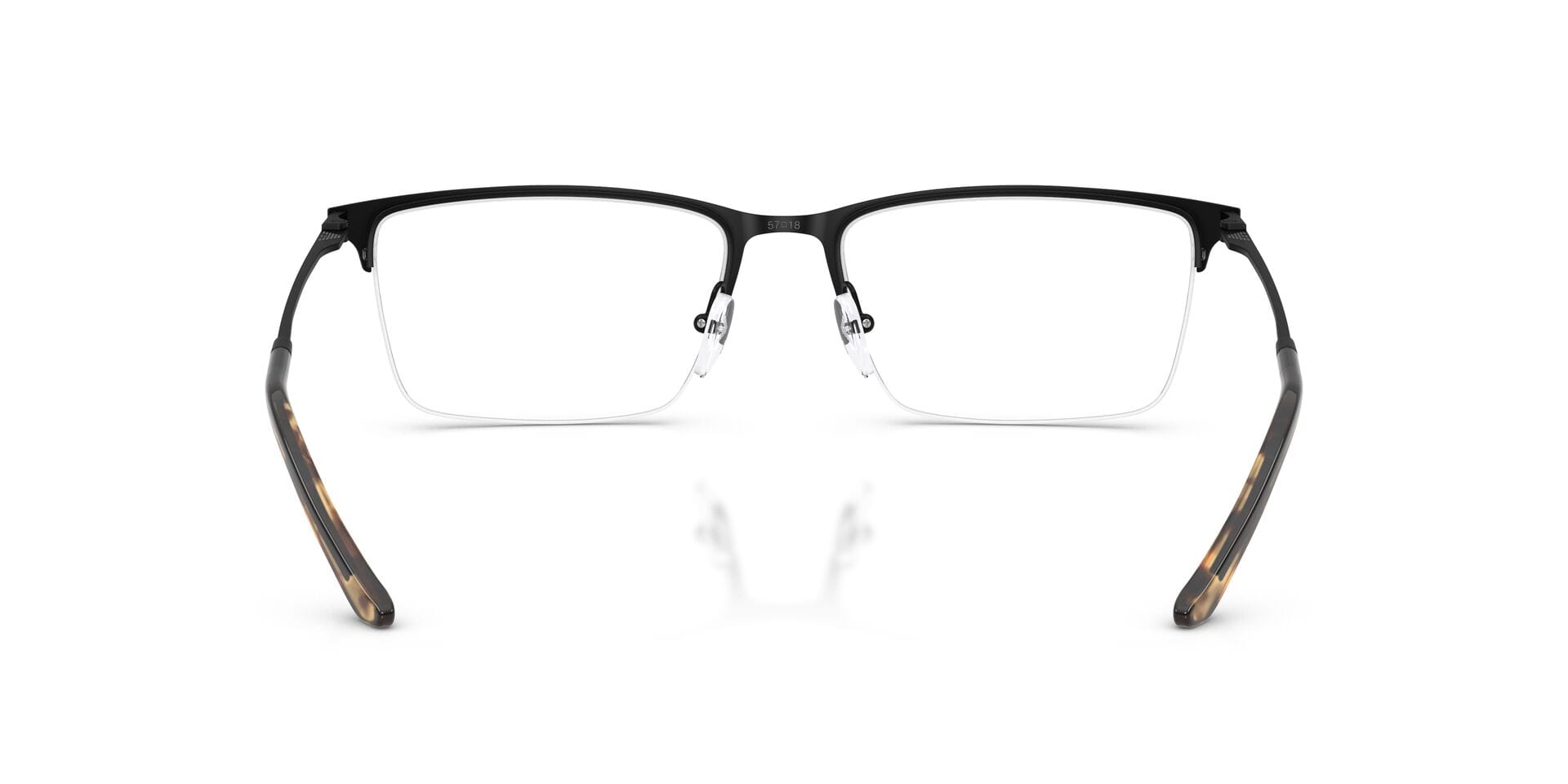 Emporio Armani 0EA1171 Frame Matt Black Male Supra Metal Frame — Matt Black frame — view 11