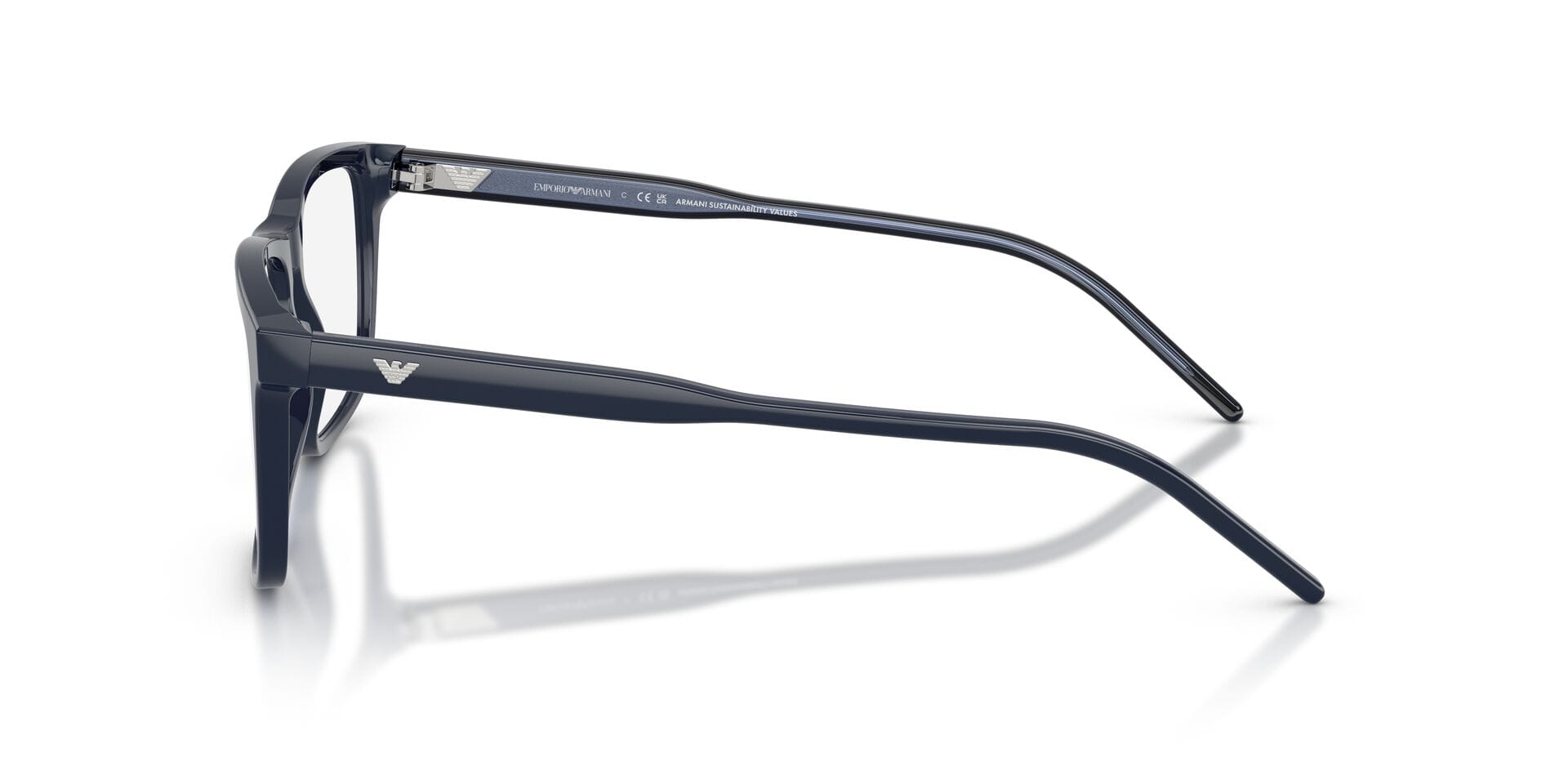Emporio Armani 0EA3257 Frame Blue Male Full Shell Frame — Blue frame — view 7