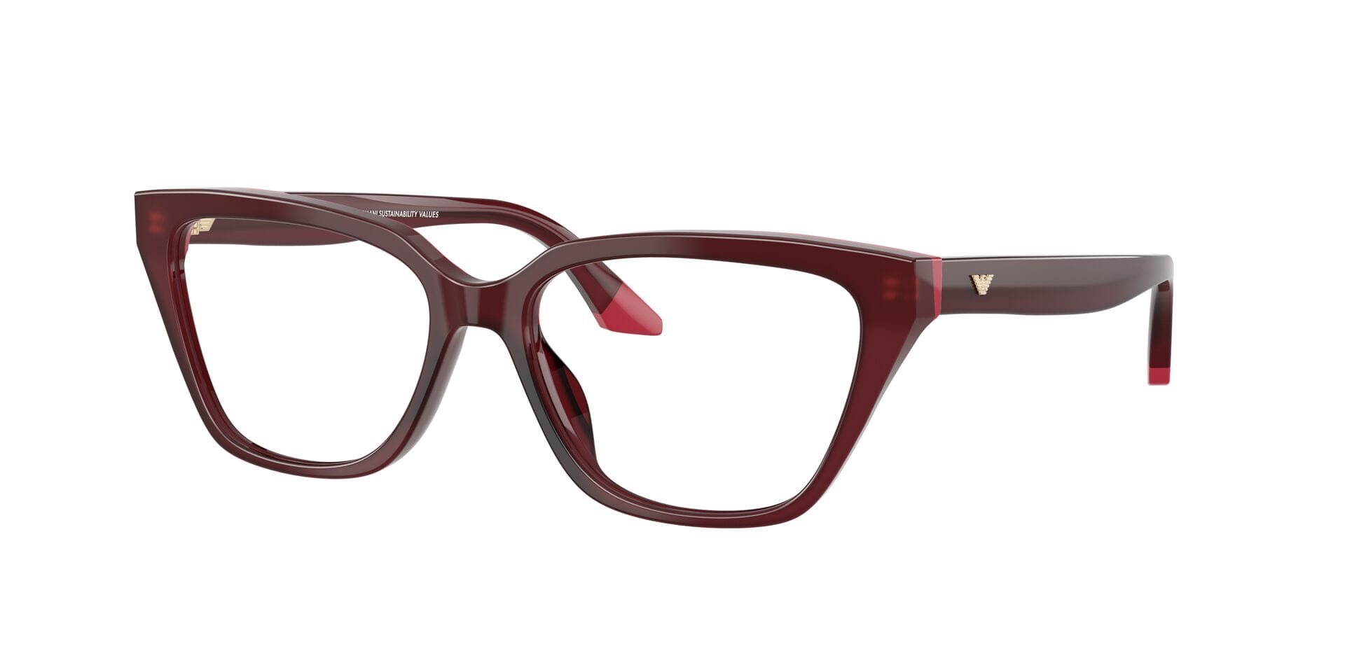 Emporio Armani 0EA3270U Frame Maroon Female Full - Frame — Maroon frame — view 3