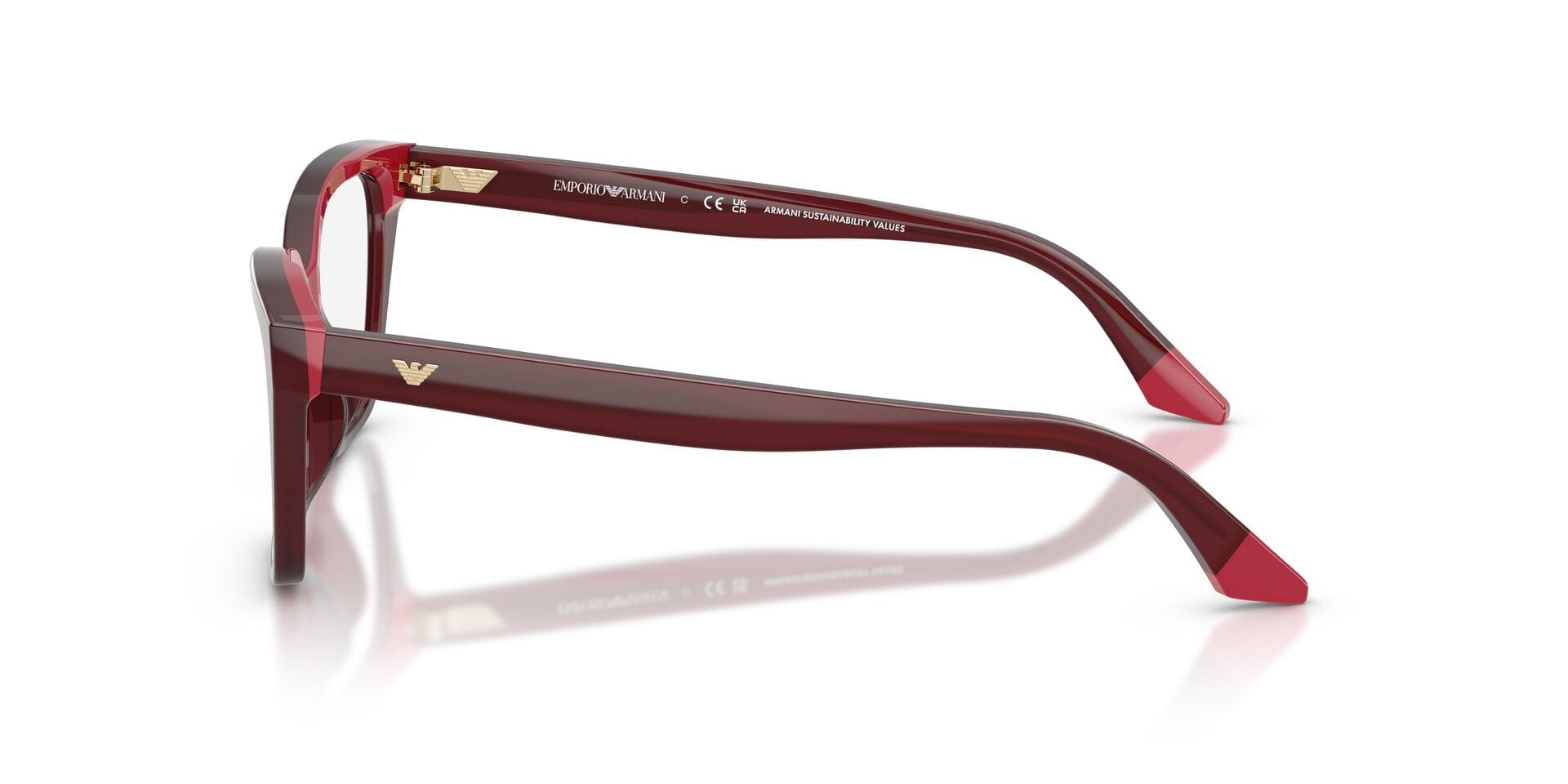 Emporio Armani 0EA3270U Frame Maroon Female Full - Frame — Maroon frame — view 5