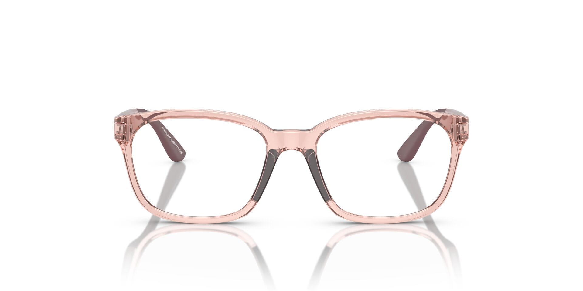 Emporio Armani 0EK3003 Frame Transparent Pink Female Full - Frame — Transparent Pink frame — view 8