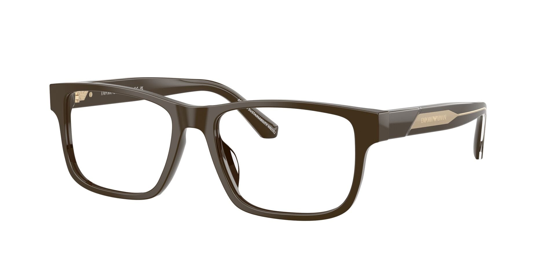 Emporio Armani 0EA3265U Frame Brown Male Full Shell Frame — Brown frame — view 6