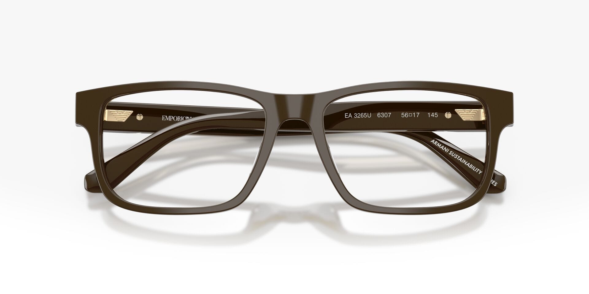 Emporio Armani 0EA3265U Frame Brown Male Full Shell Frame — Brown frame — view 13