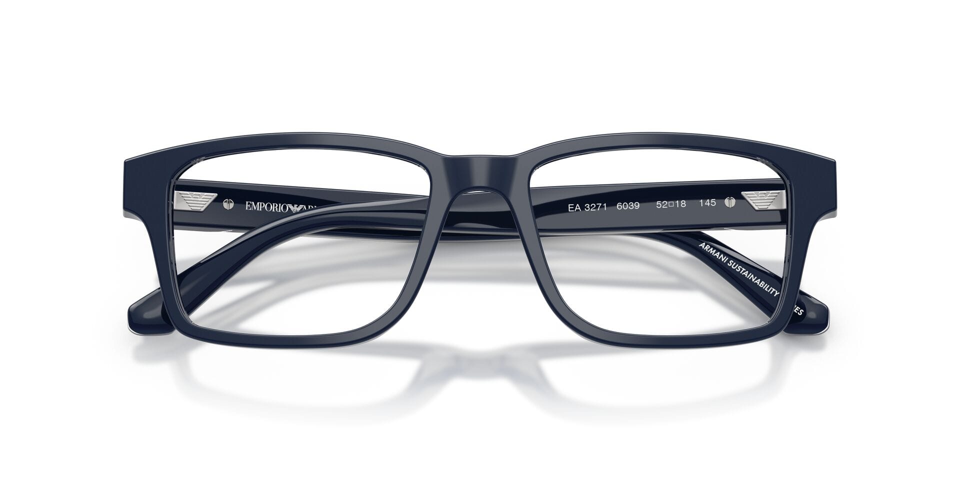 Emporio Armani 0EA3271 Frame Blue Male Full Shell Frame — Blue frame — view 14