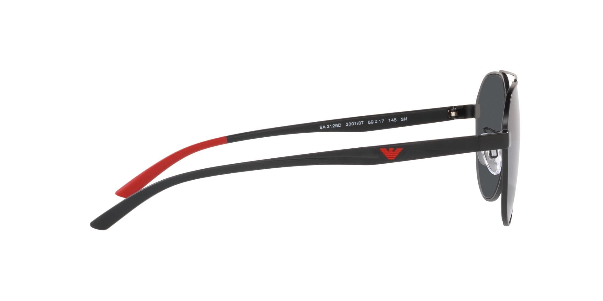 Emporio Armani EA 2129D 3001/87 3N 0EA2129D Sunglass Matt Black Male Metal Sunglass — Matt Black frame — view 10