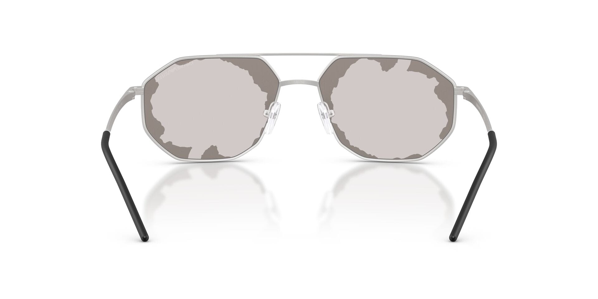 Emporio Armani EA 2147 3015/7F 1N 0EA2147 Sunglass Silver Male Metal Metal Sunglass — Silver frame — view 2