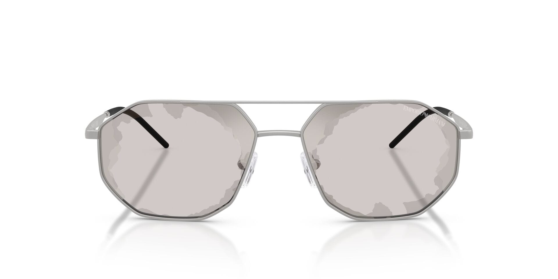 Emporio Armani EA 2147 3015/7F 1N 0EA2147 Sunglass Silver Male Metal Metal Sunglass — Silver frame — view 4