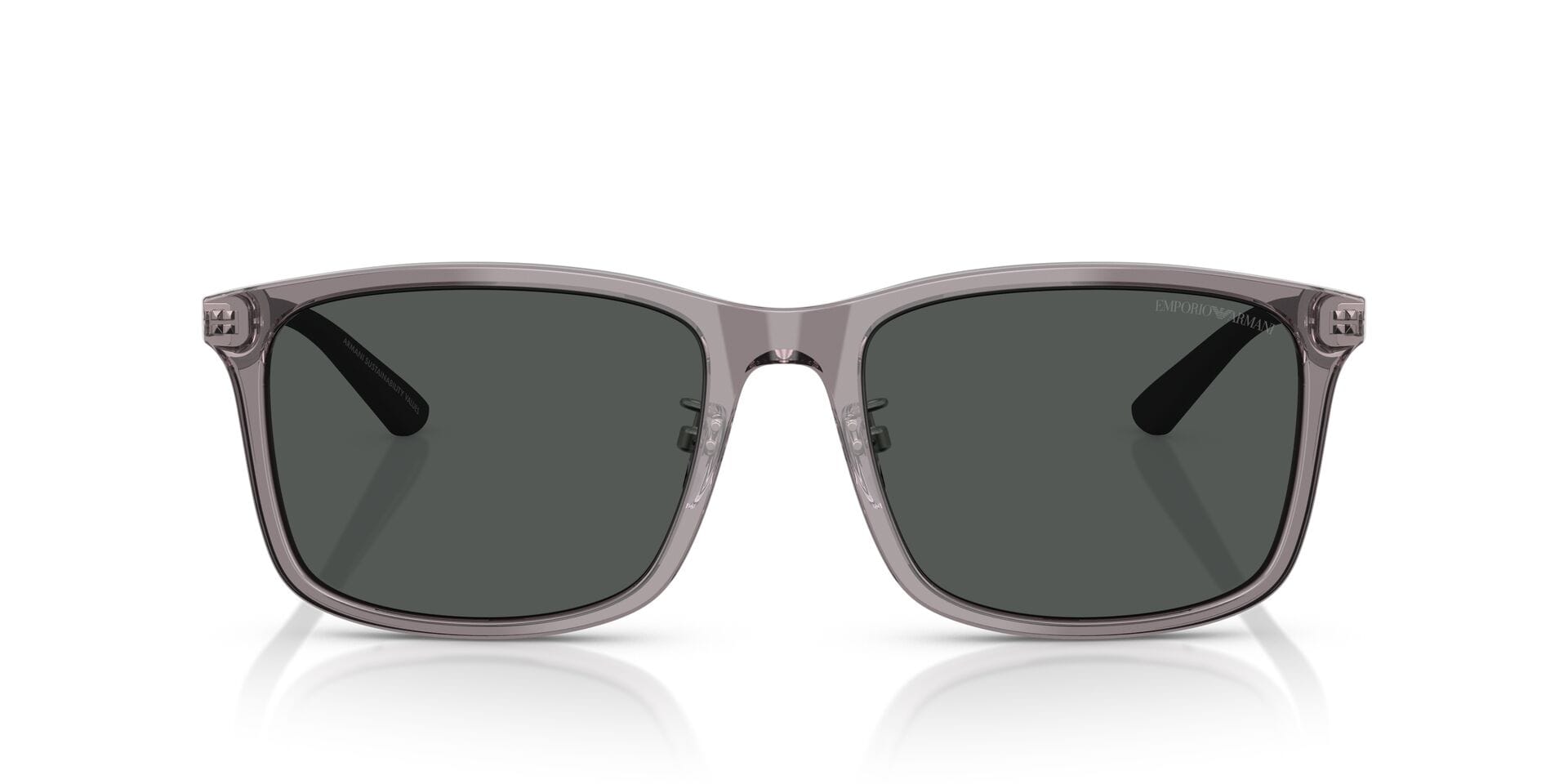 Emporio Armani EA 4241D 6206/87 3N 0EA4241D Sunglass Transparent Grey Male Sunglass — Transparent Grey frame — view 4