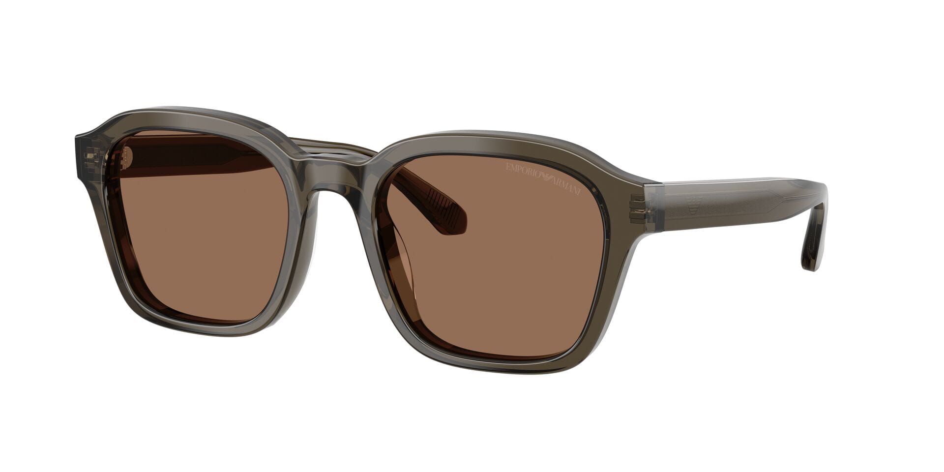 Emporio Armani EA 4245U 627973 3N 0EA4245U Sunglass Transparent Grey Male F Sunglass — Transparent Grey frame — view 3