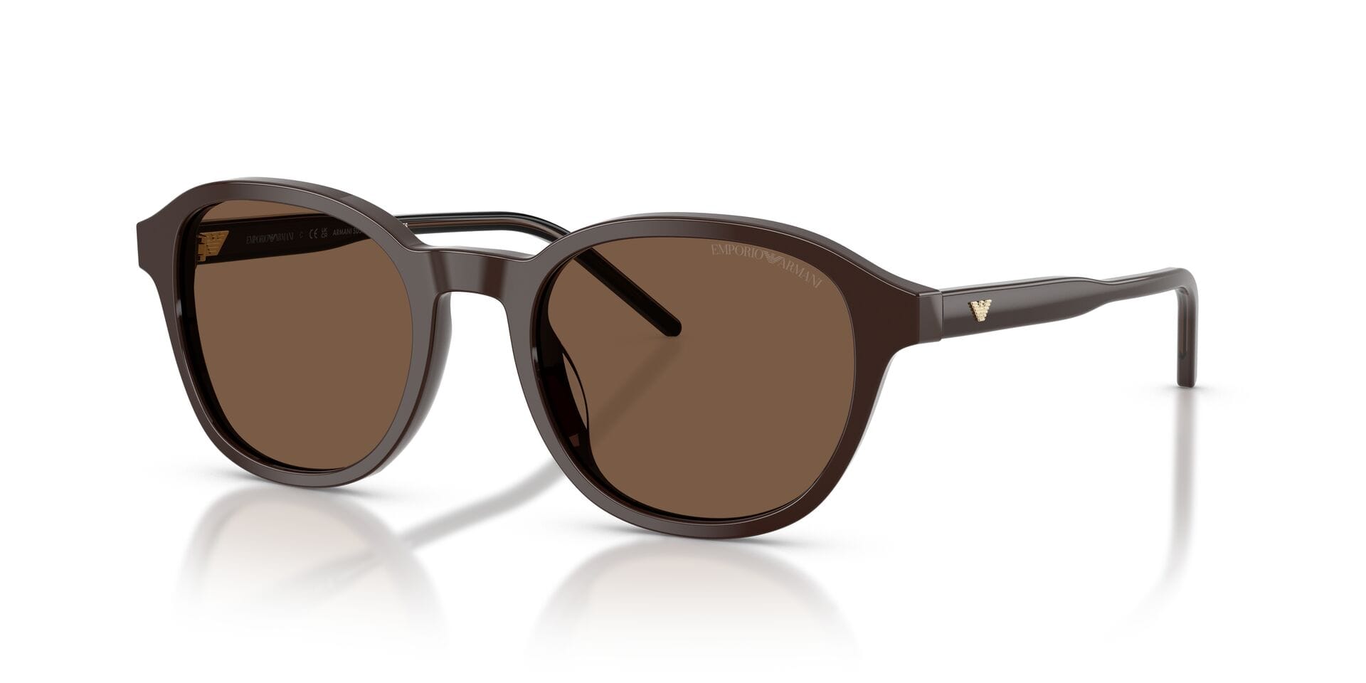 Emporio Armani EA 4247U 6255/73 3N 0EA4247U Sunglass Brown Male Full Shell Sunglass — Brown frame — view 1