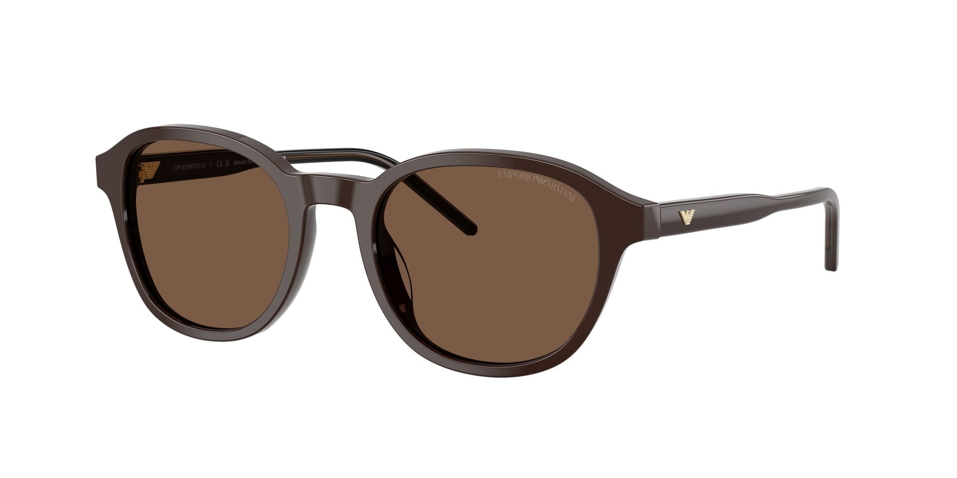 Emporio Armani EA 4247U 6255/73 3N 0EA4247U Sunglass Brown Male Full Shell Sunglass — Brown frame — view 3