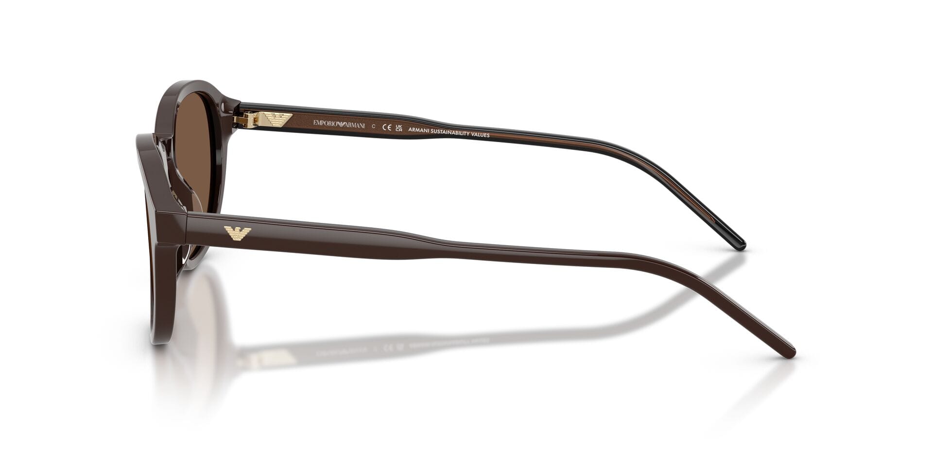 Emporio Armani EA 4247U 6255/73 3N 0EA4247U Sunglass Brown Male Full Shell Sunglass — Brown frame — view 5
