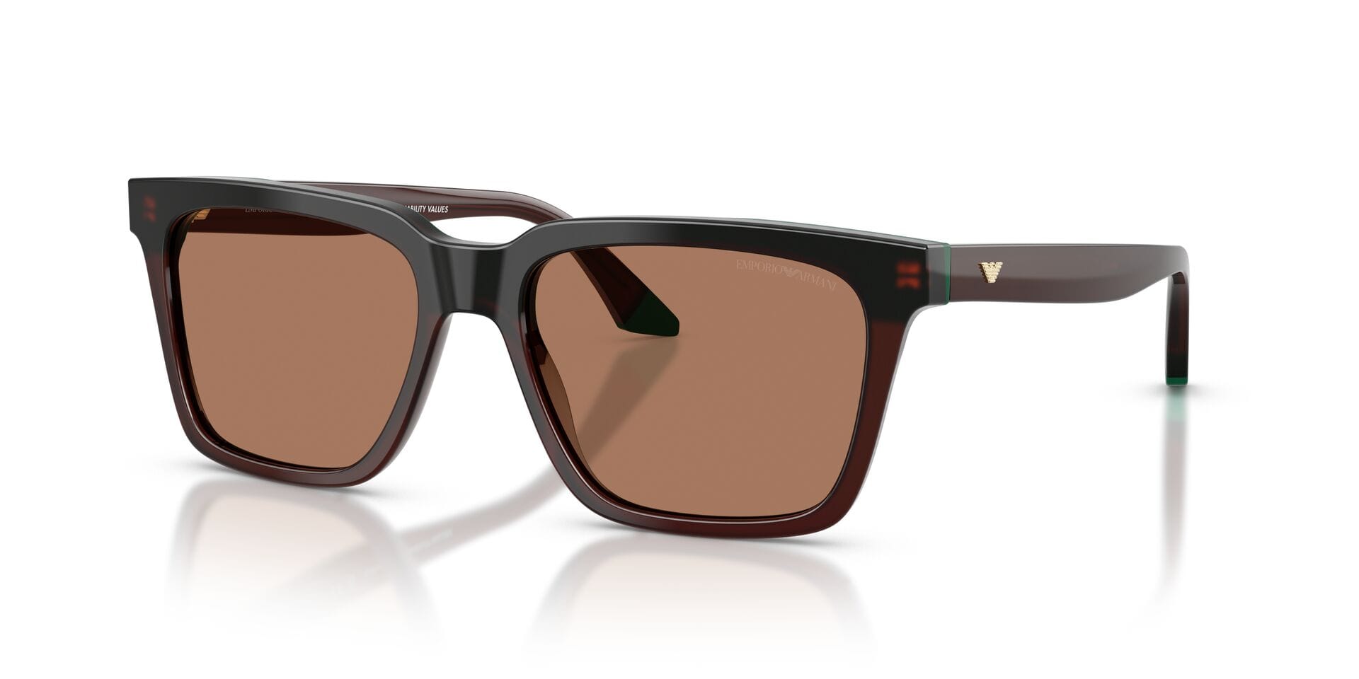 Emporio Armani EA 4260 3615/73 2N 0EA4260 Sunglass Maroon Male Full Shell Sunglass — Maroon frame — view 1