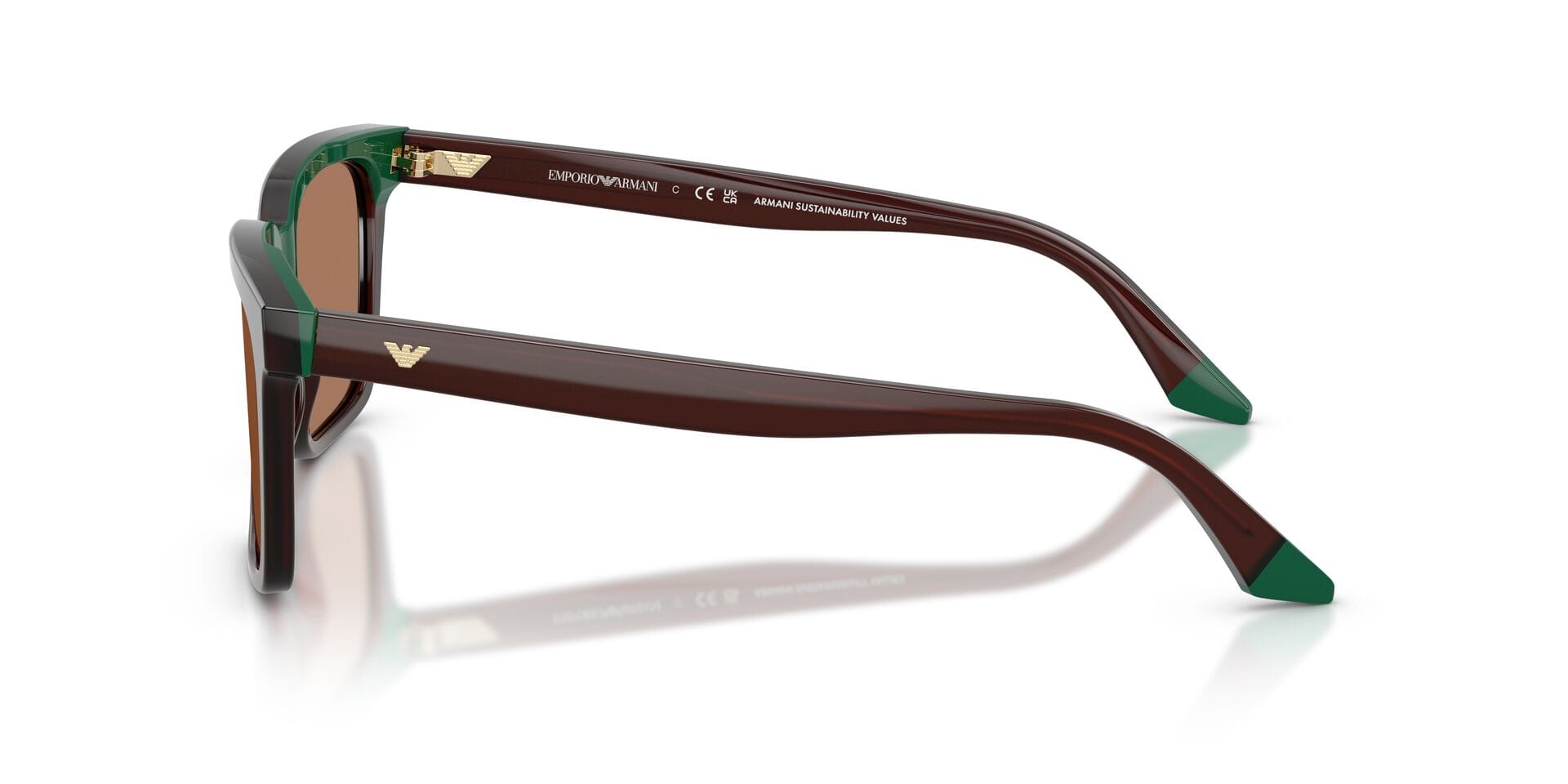 Emporio Armani EA 4260 3615/73 2N 0EA4260 Sunglass Maroon Male Full Shell Sunglass — Maroon frame — view 5