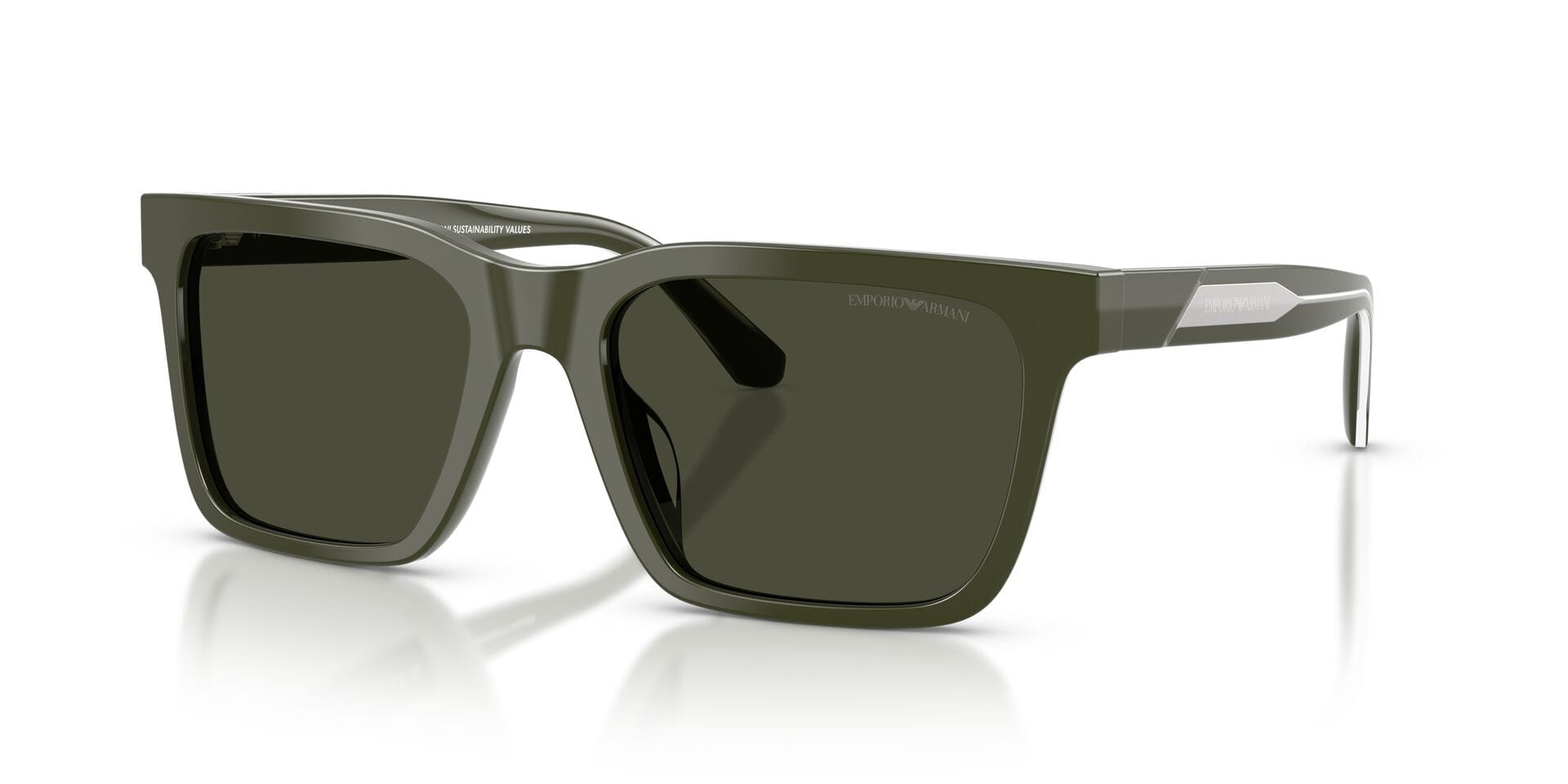 Emporio Armani EA 4262-U 6321/82 3N 0EA4262U Sunglass Green Male Full Shell Sunglass — Green frame — view 1