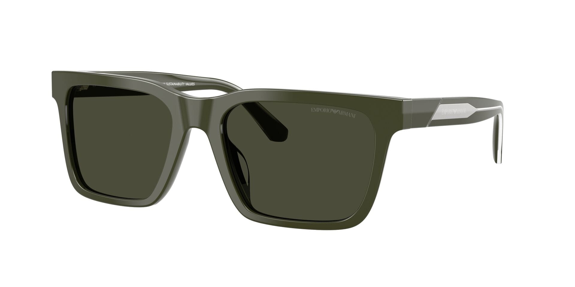 Emporio Armani EA 4262-U 6321/82 3N 0EA4262U Sunglass Green Male Full Shell Sunglass — Green frame — view 3