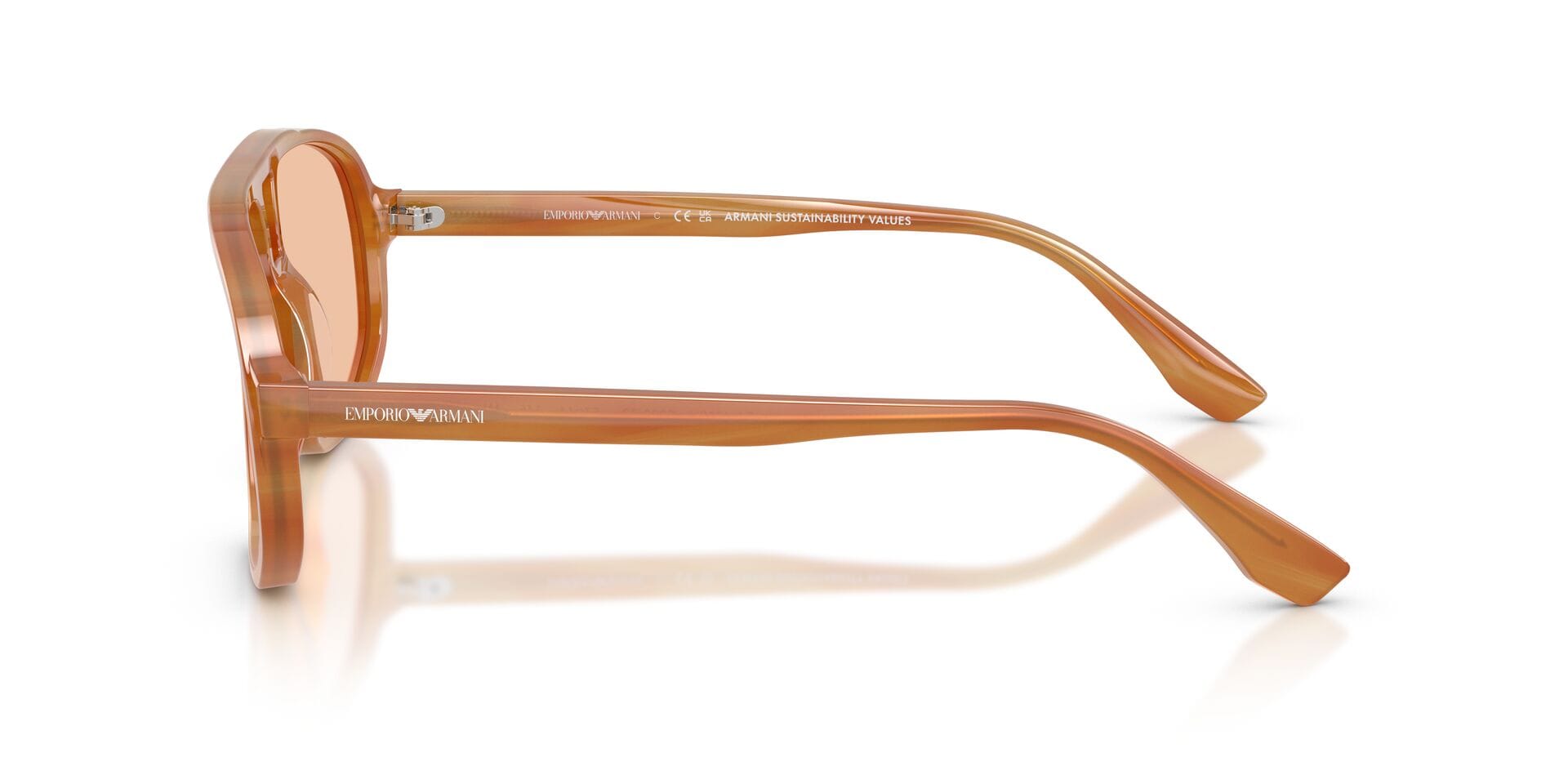 Emporio Armani EA 4263-U 6328/73 1N 0EA4263U Sunglass Light Brown Male Full Sunglass — Light Brown frame — view 5